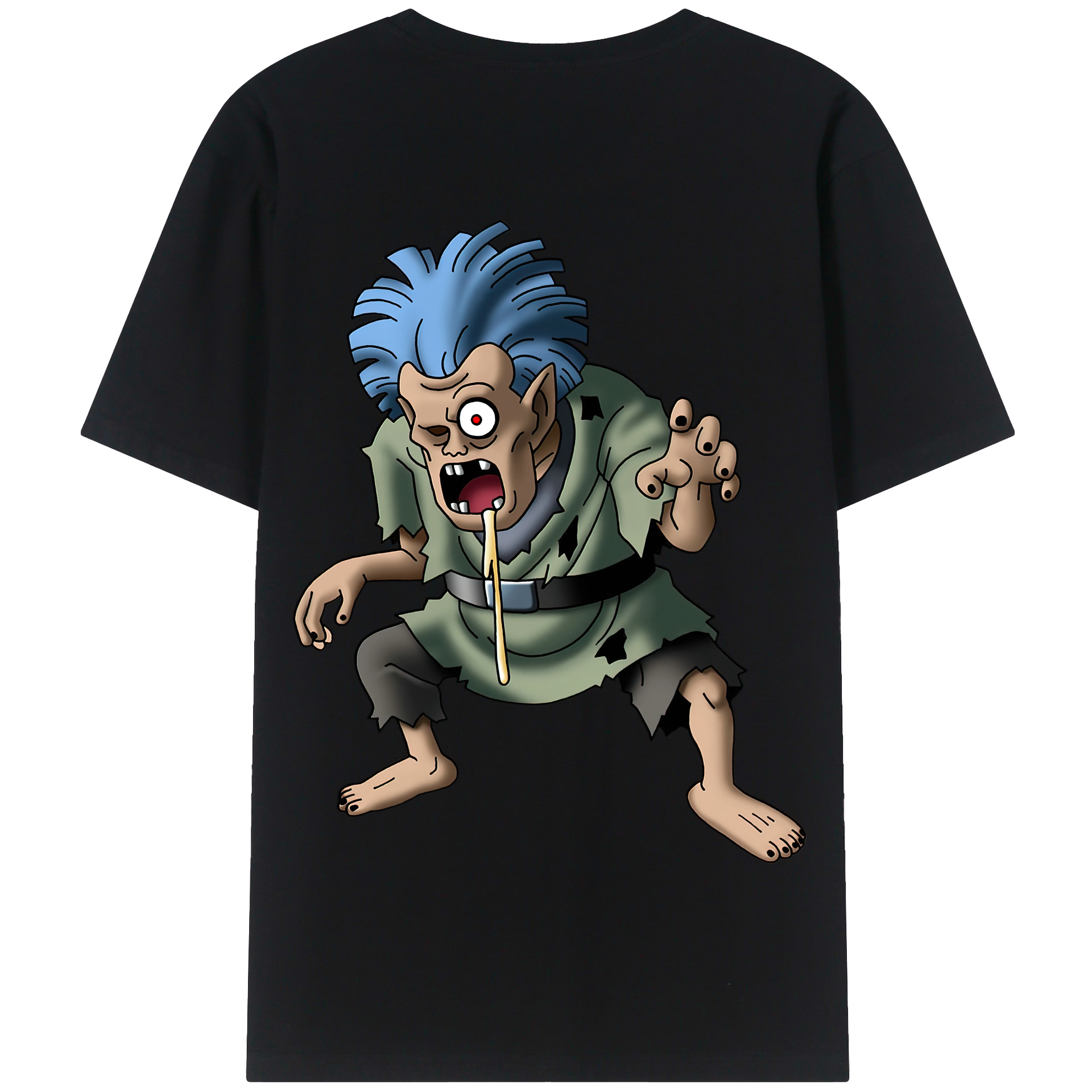 （画像用） ドラゴンクエスト Doragon Kuesuto Dragon Quest 綿100％半袖Tシャツ（背面プリント）