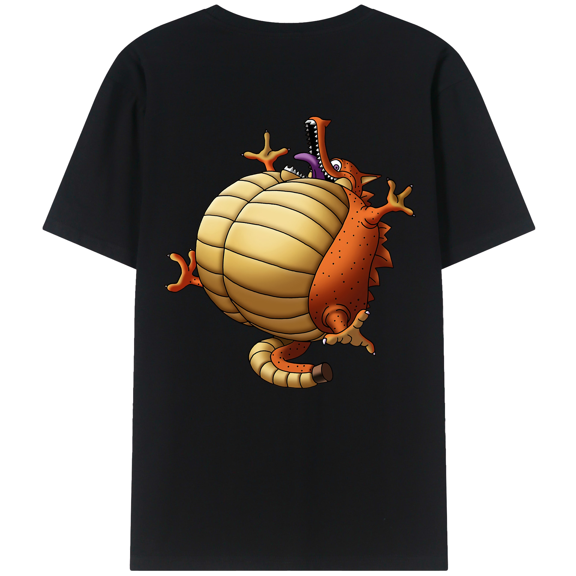 （画像用） ドラゴンクエスト Doragon Kuesuto Dragon Quest 綿100％半袖Tシャツ（背面プリント）