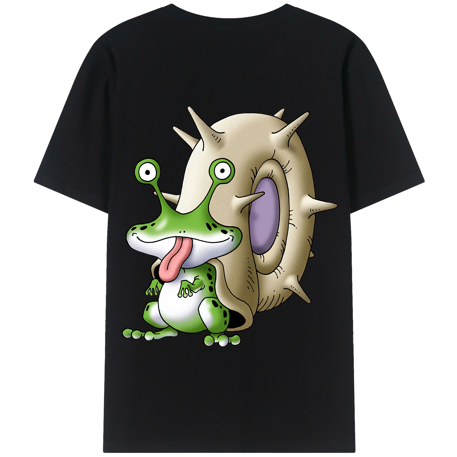 （画像用） ドラゴンクエスト Doragon Kuesuto Dragon Quest 綿100％半袖Tシャツ（背面プリント）