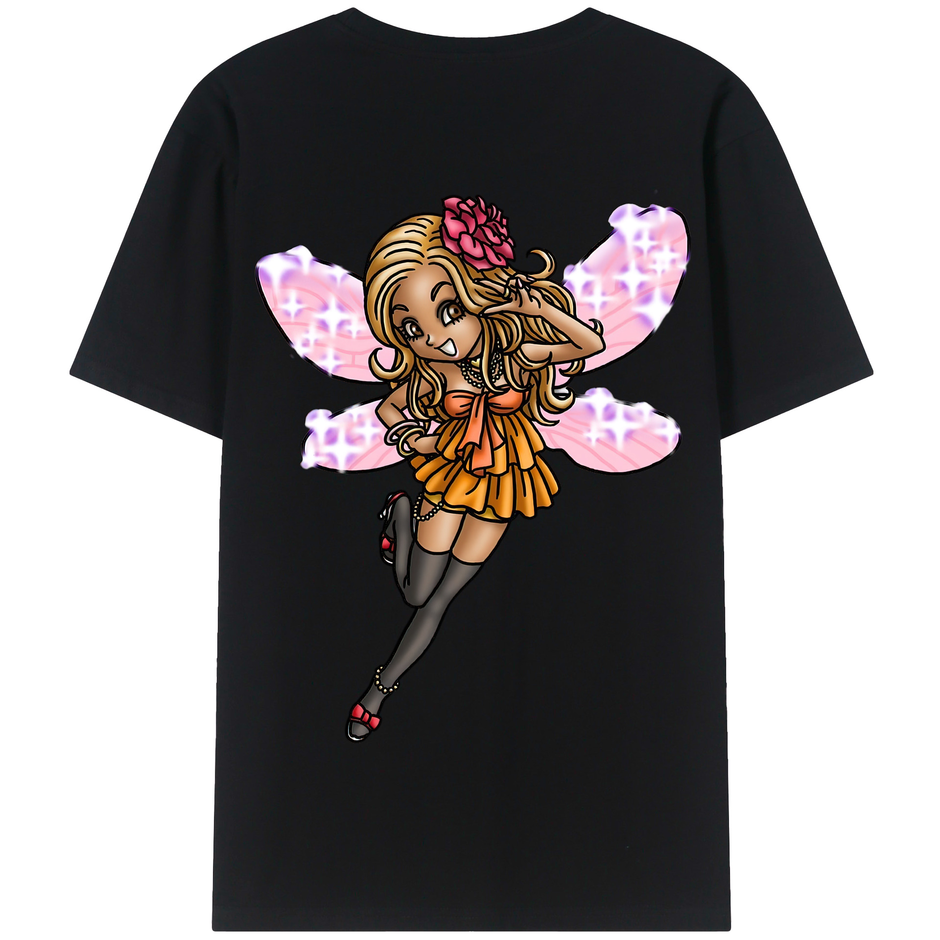 （画像用） ドラゴンクエスト Doragon Kuesuto Dragon Quest 綿100％半袖Tシャツ（背面プリント）