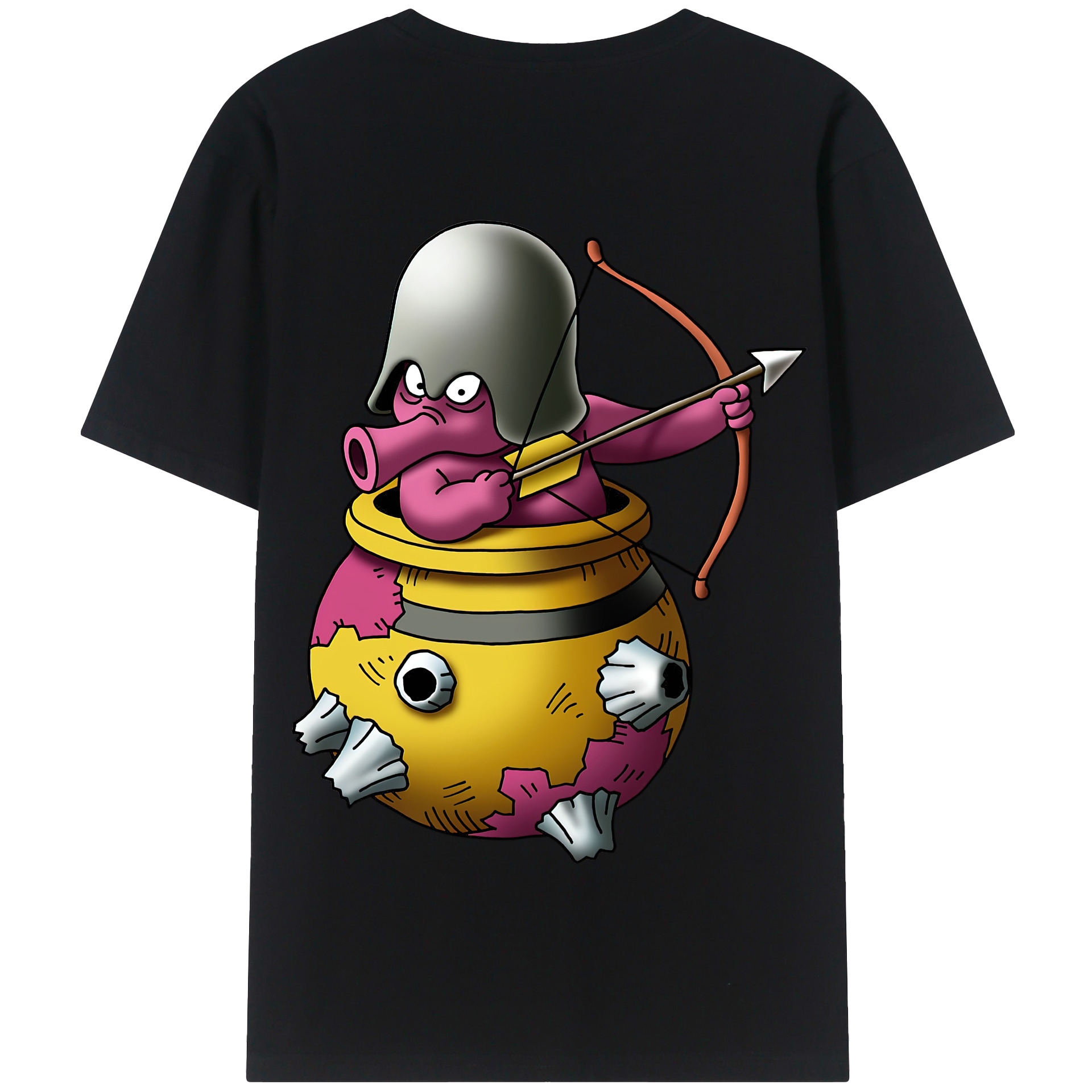 （画像用） ドラゴンクエスト Doragon Kuesuto Dragon Quest 綿100％半袖Tシャツ（背面プリント）