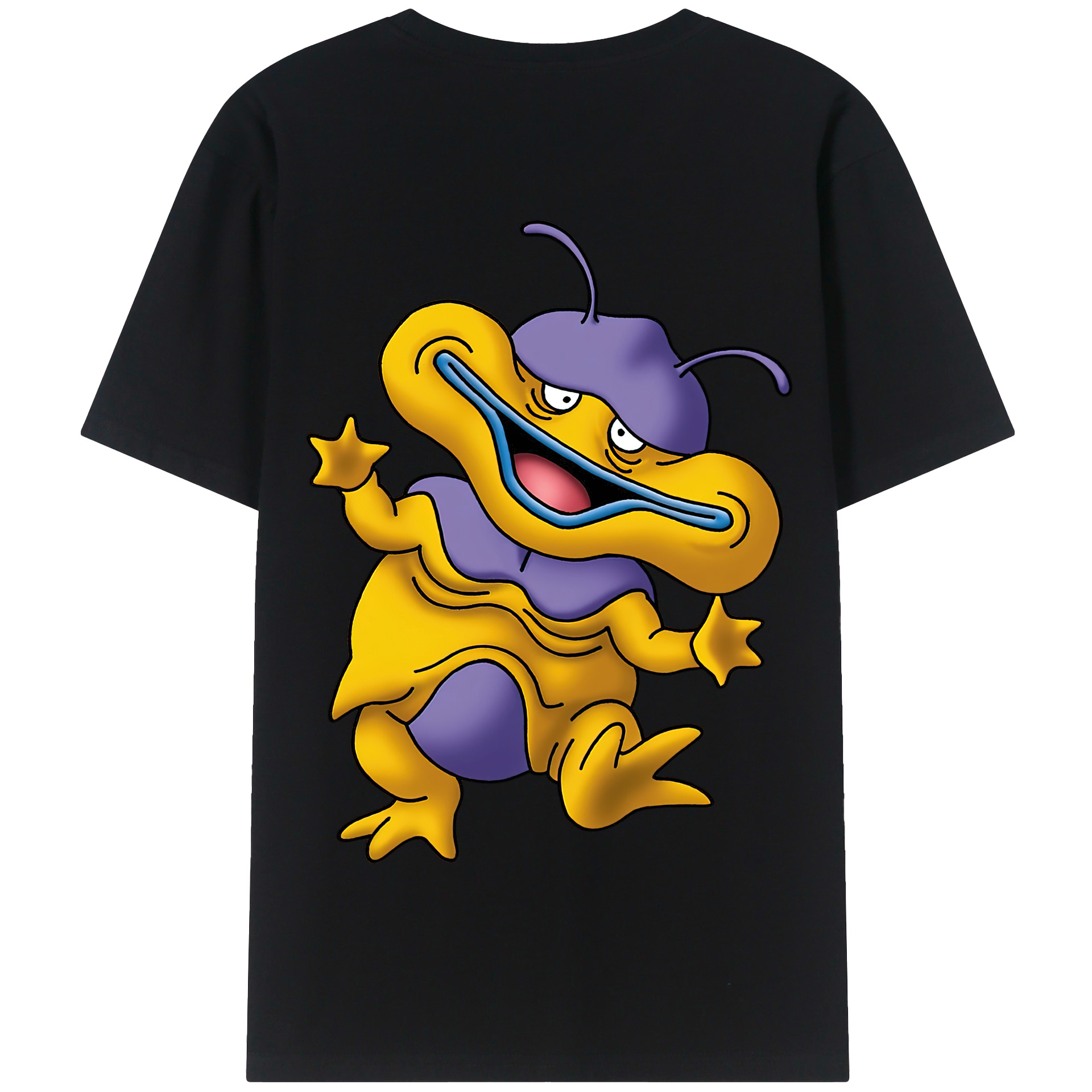 （画像用） ドラゴンクエスト Doragon Kuesuto Dragon Quest 綿100％半袖Tシャツ（背面プリント）