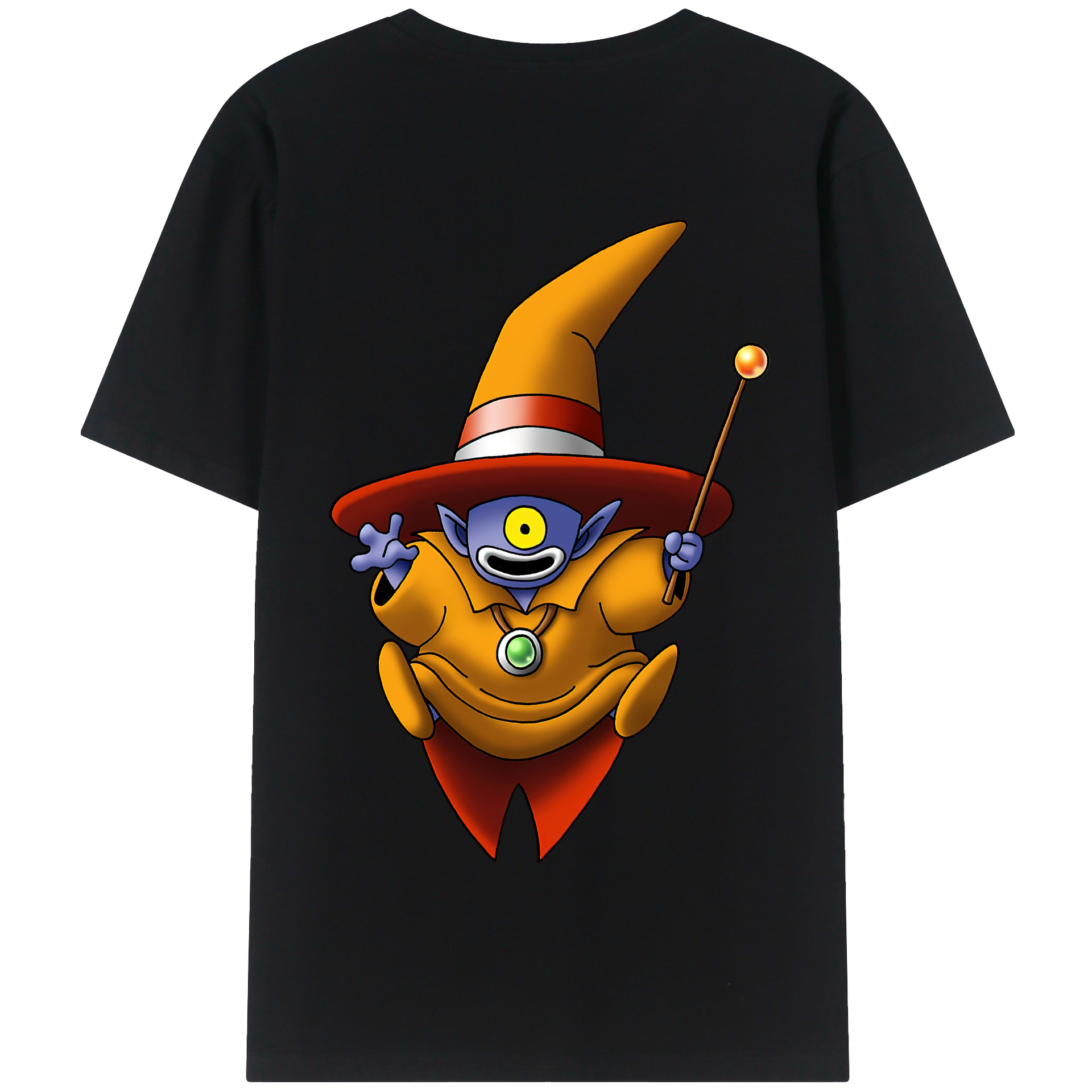 （画像用） ドラゴンクエスト Doragon Kuesuto Dragon Quest 綿100％半袖Tシャツ（背面プリント）