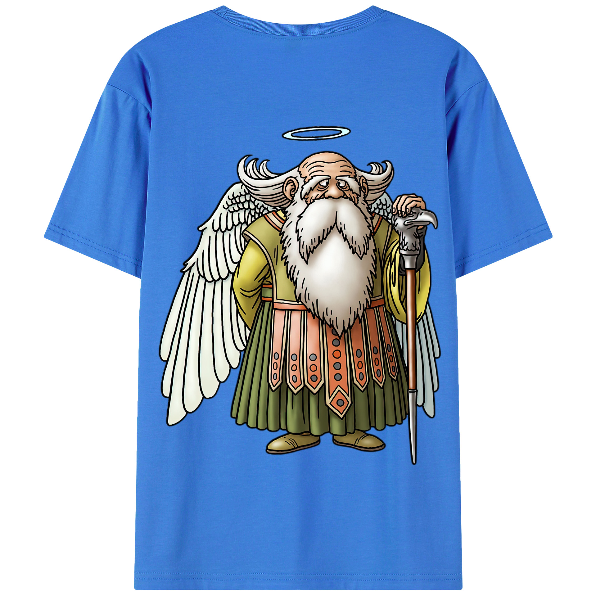 （画像用） ドラゴンクエスト Doragon Kuesuto Dragon Quest 綿100％半袖Tシャツ（背面プリント）