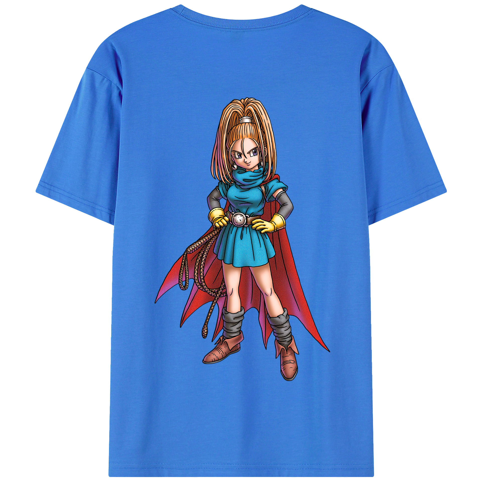 （画像用） ドラゴンクエスト Doragon Kuesuto Dragon Quest 綿100％半袖Tシャツ（背面プリント）