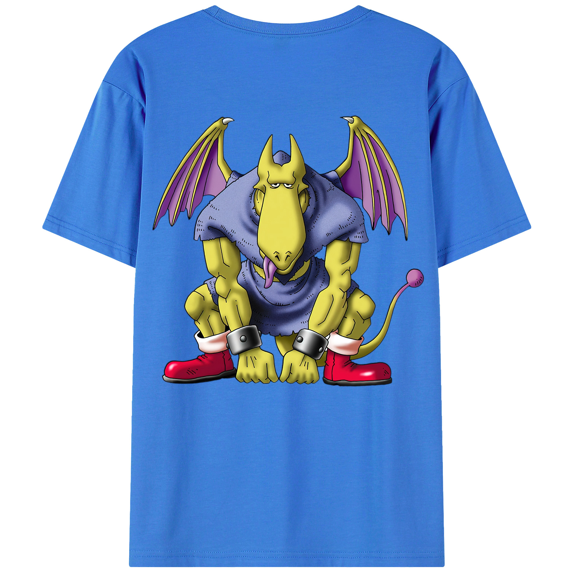 （画像用） ドラゴンクエスト Doragon Kuesuto Dragon Quest 綿100％半袖Tシャツ（背面プリント）
