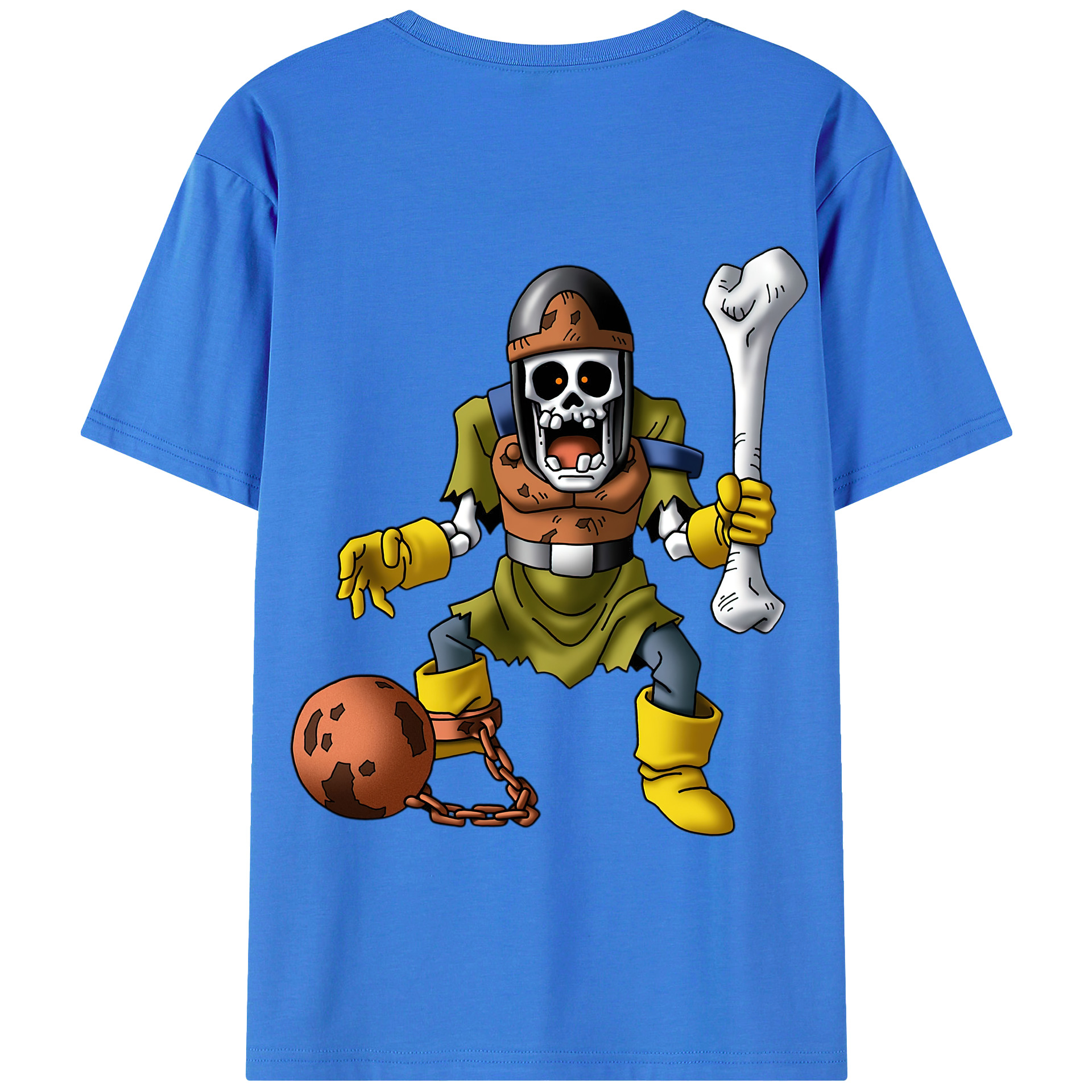 （画像用） ドラゴンクエスト Doragon Kuesuto Dragon Quest 綿100％半袖Tシャツ（背面プリント）