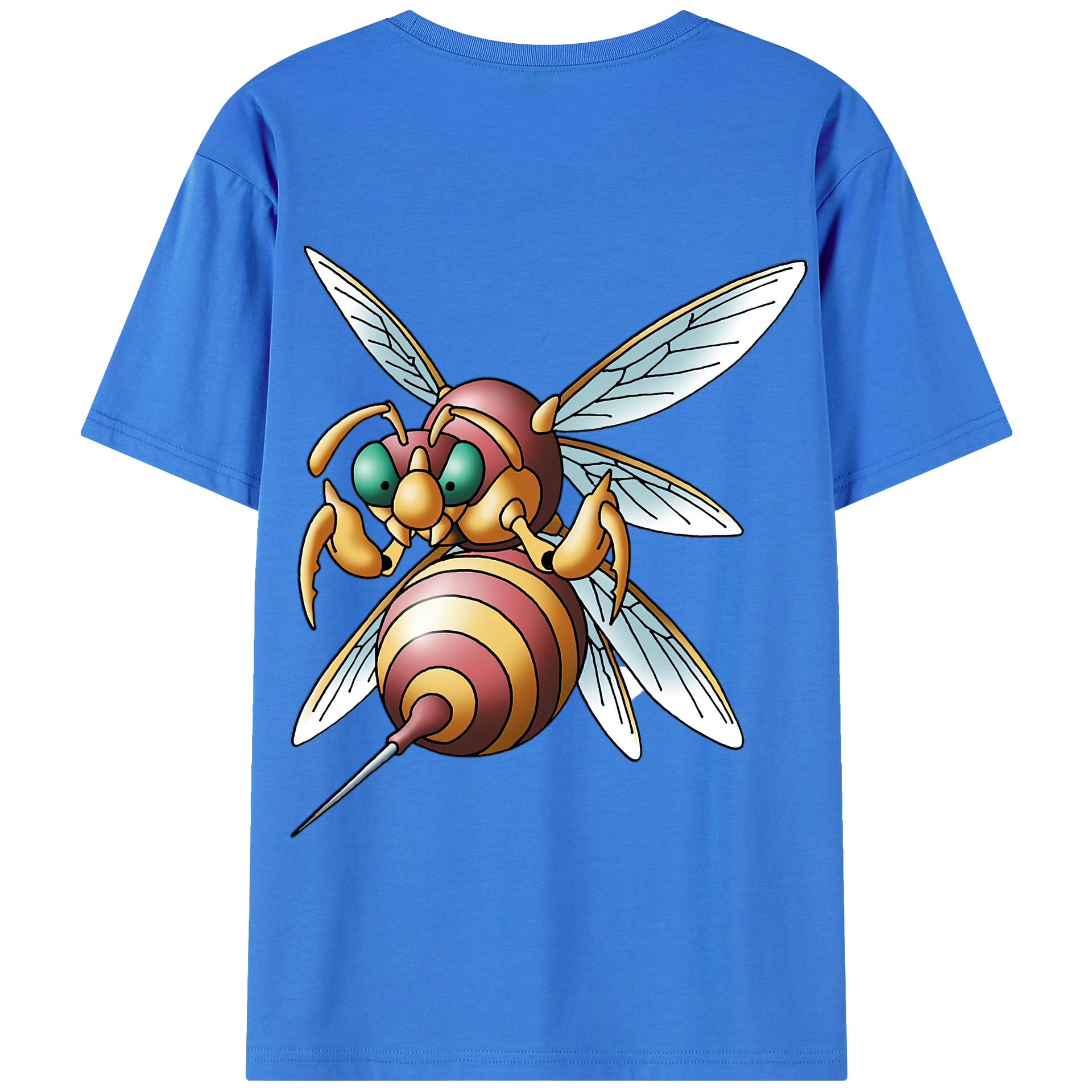 （画像用） ドラゴンクエスト Doragon Kuesuto Dragon Quest 綿100％半袖Tシャツ（背面プリント）