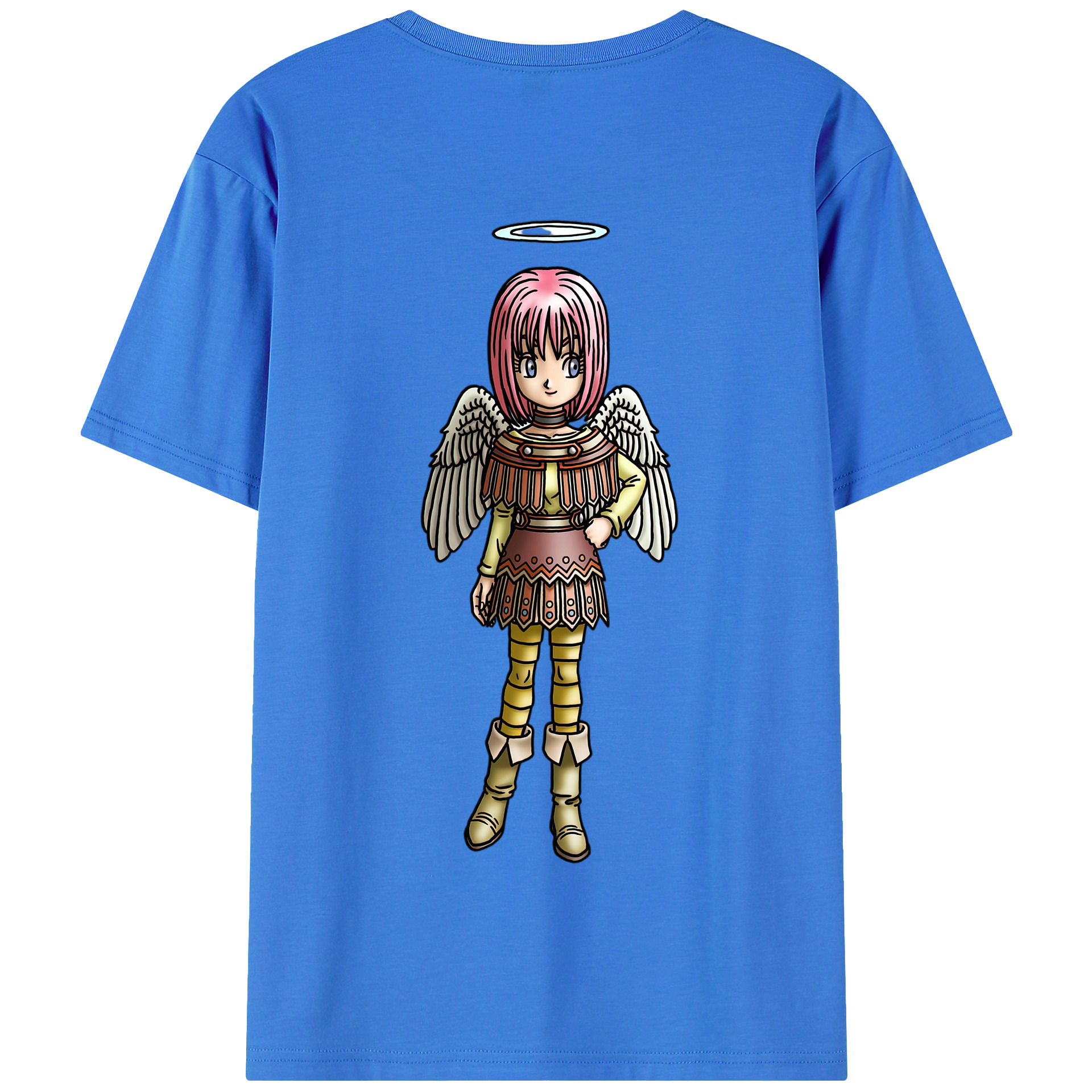 （画像用） ドラゴンクエスト Doragon Kuesuto Dragon Quest 綿100％半袖Tシャツ（背面プリント）