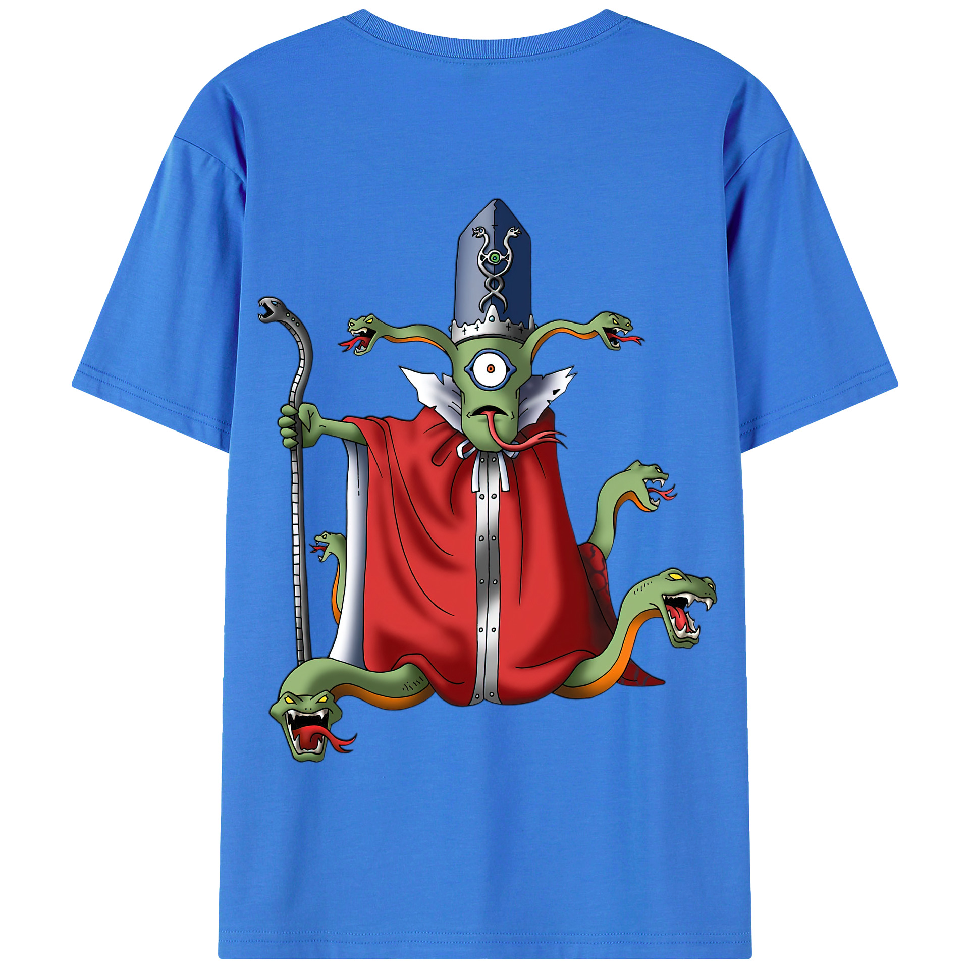 （画像用） ドラゴンクエスト Doragon Kuesuto Dragon Quest 綿100％半袖Tシャツ（背面プリント）