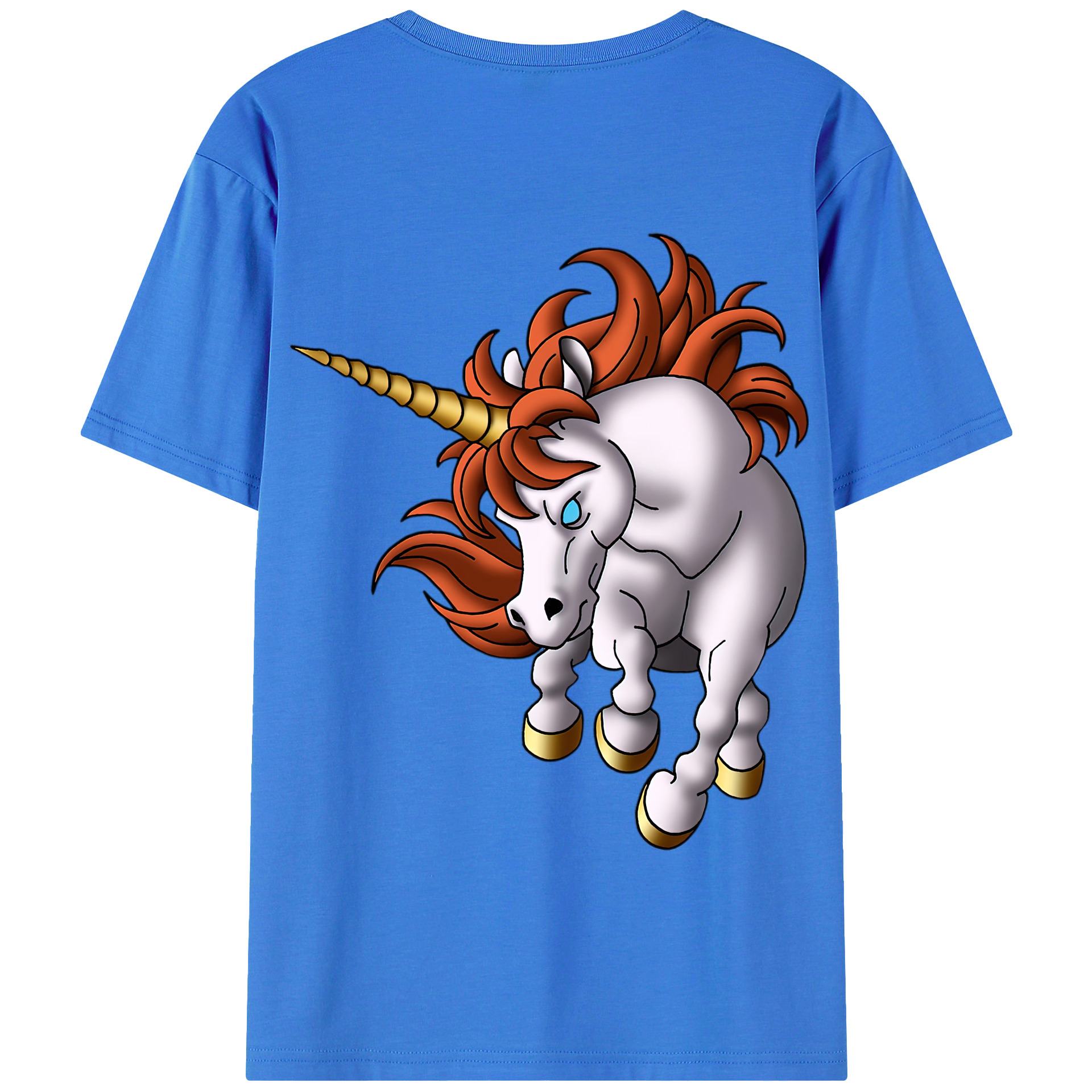 （画像用） ドラゴンクエスト Doragon Kuesuto Dragon Quest 綿100％半袖Tシャツ（背面プリント）