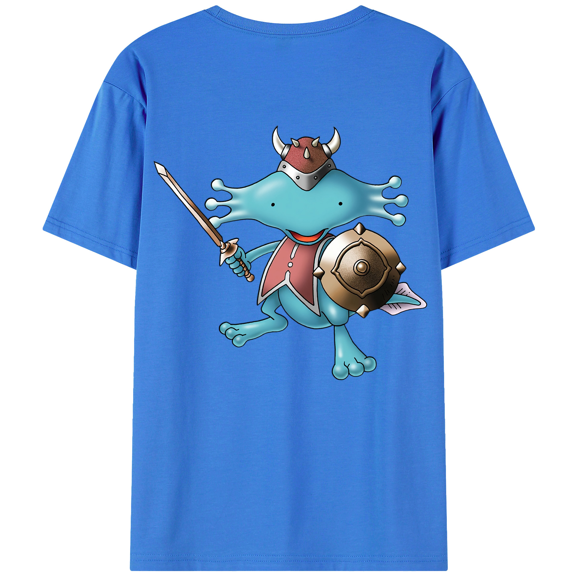 （画像用） ドラゴンクエスト Doragon Kuesuto Dragon Quest 綿100％半袖Tシャツ（背面プリント）