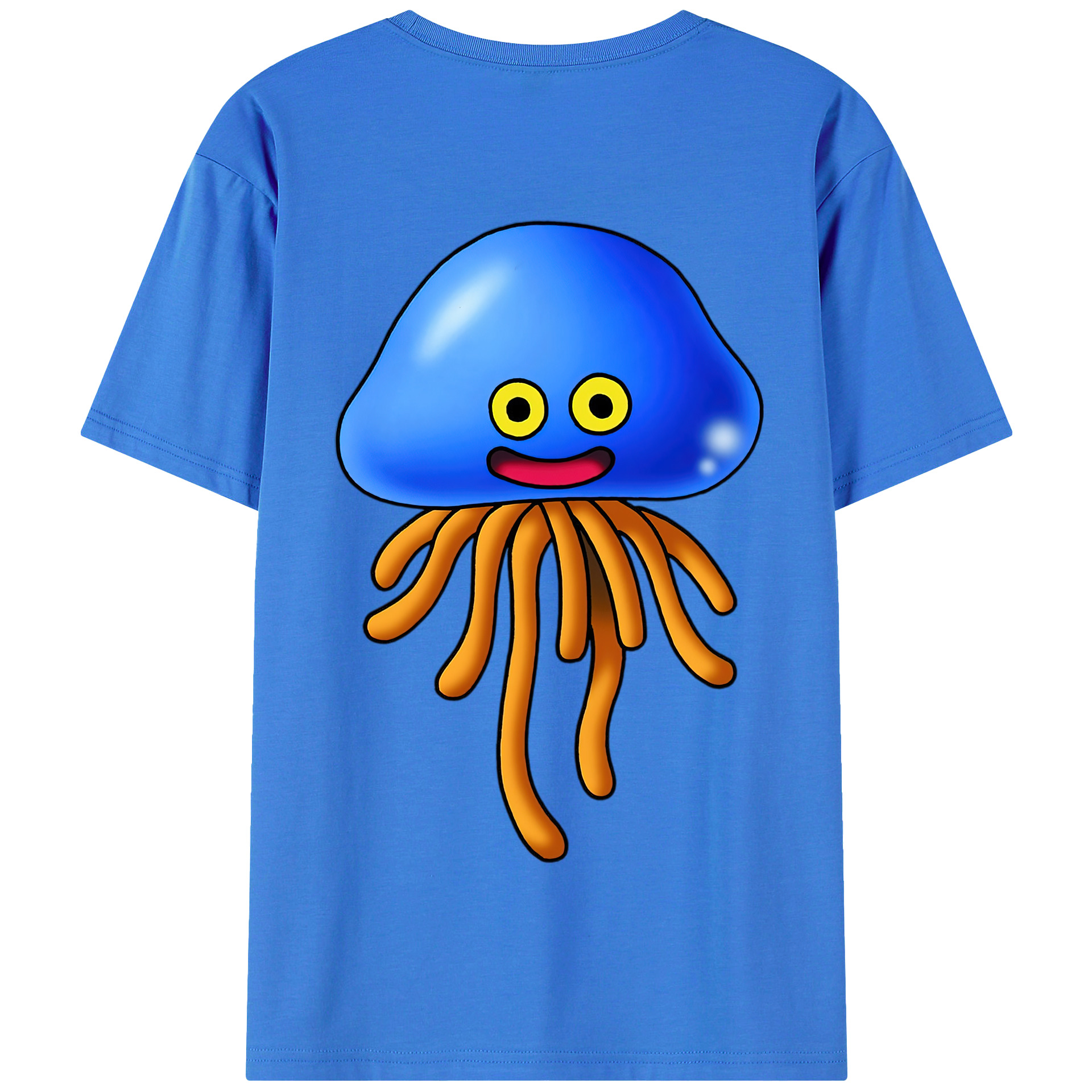 （画像用） ドラゴンクエスト Doragon Kuesuto Dragon Quest 綿100％半袖Tシャツ（背面プリント）