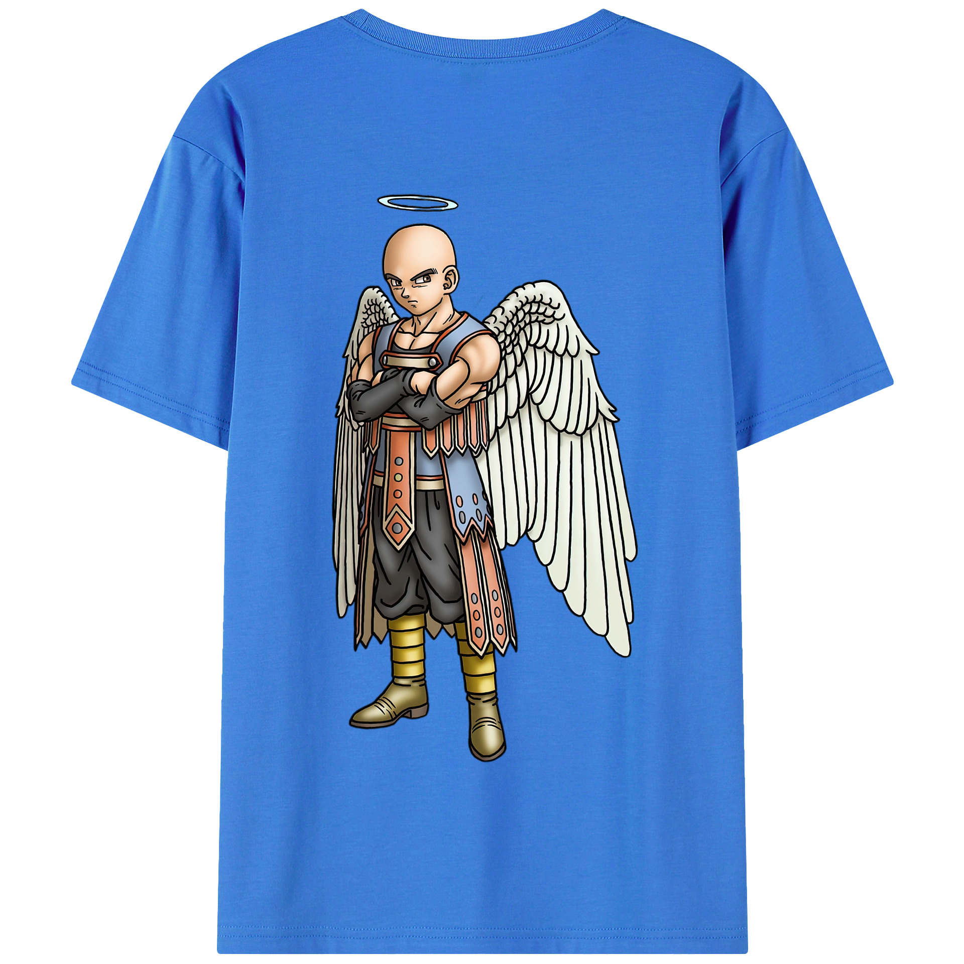 （画像用） ドラゴンクエスト Doragon Kuesuto Dragon Quest 綿100％半袖Tシャツ（背面プリント）