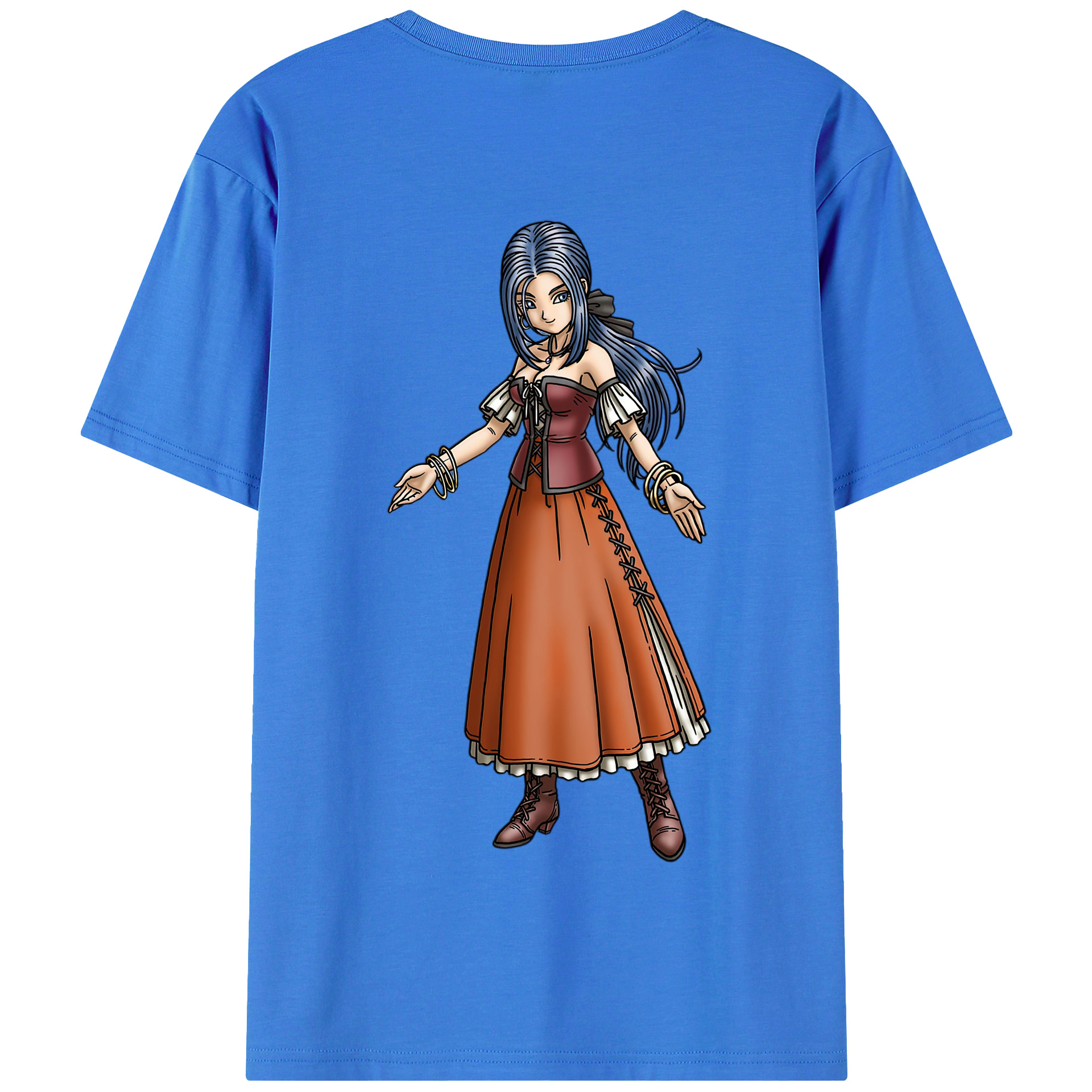 （画像用） ドラゴンクエスト Doragon Kuesuto Dragon Quest 綿100％半袖Tシャツ（背面プリント）