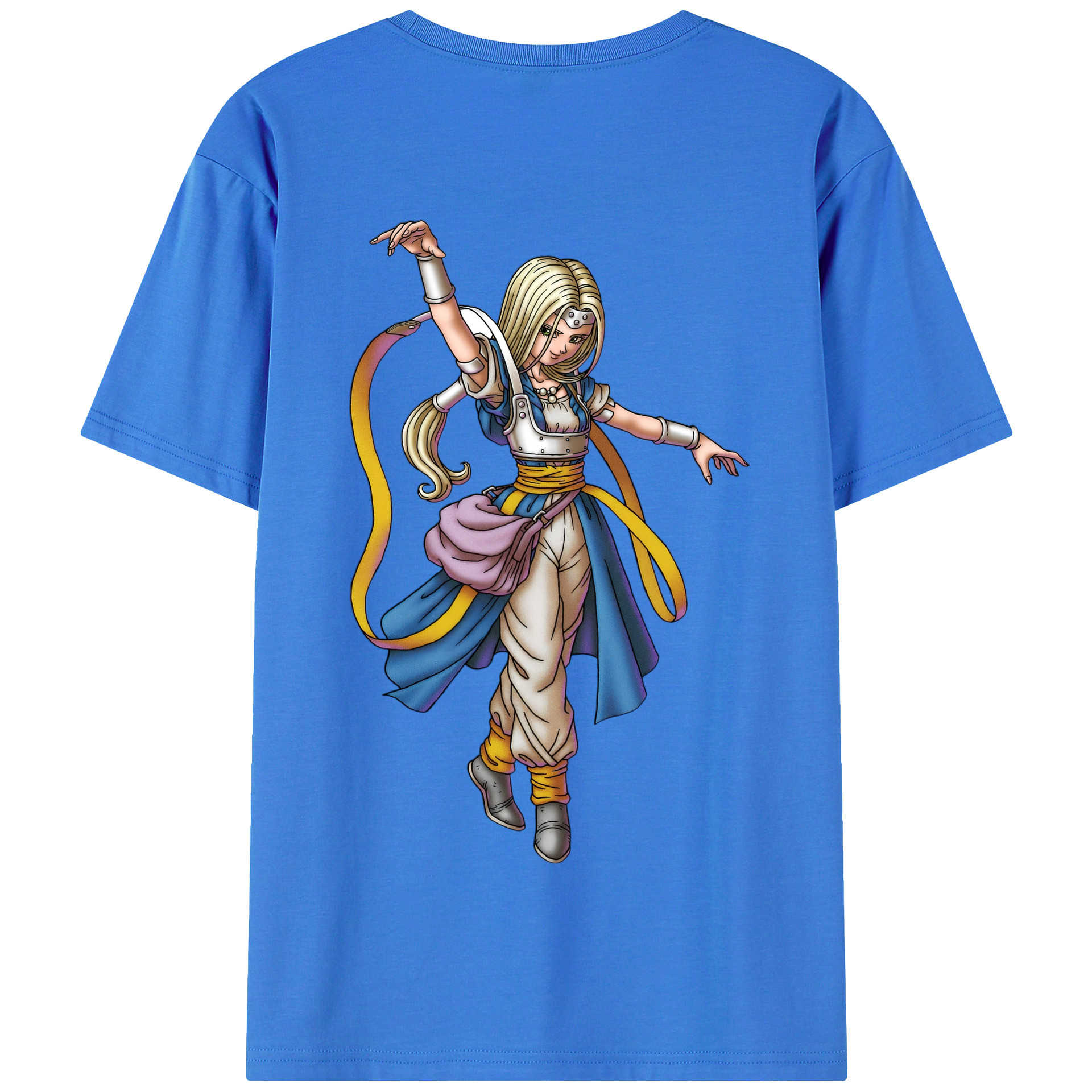 （画像用） ドラゴンクエスト Doragon Kuesuto Dragon Quest 綿100％半袖Tシャツ（背面プリント）