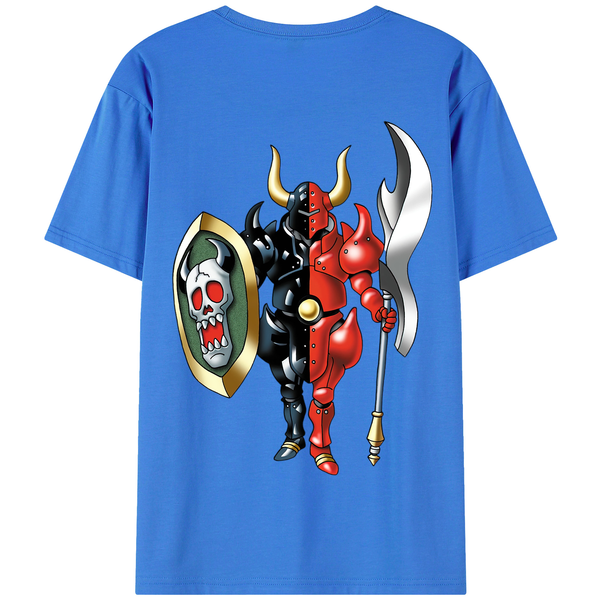 （画像用） ドラゴンクエスト Doragon Kuesuto Dragon Quest 綿100％半袖Tシャツ（背面プリント）