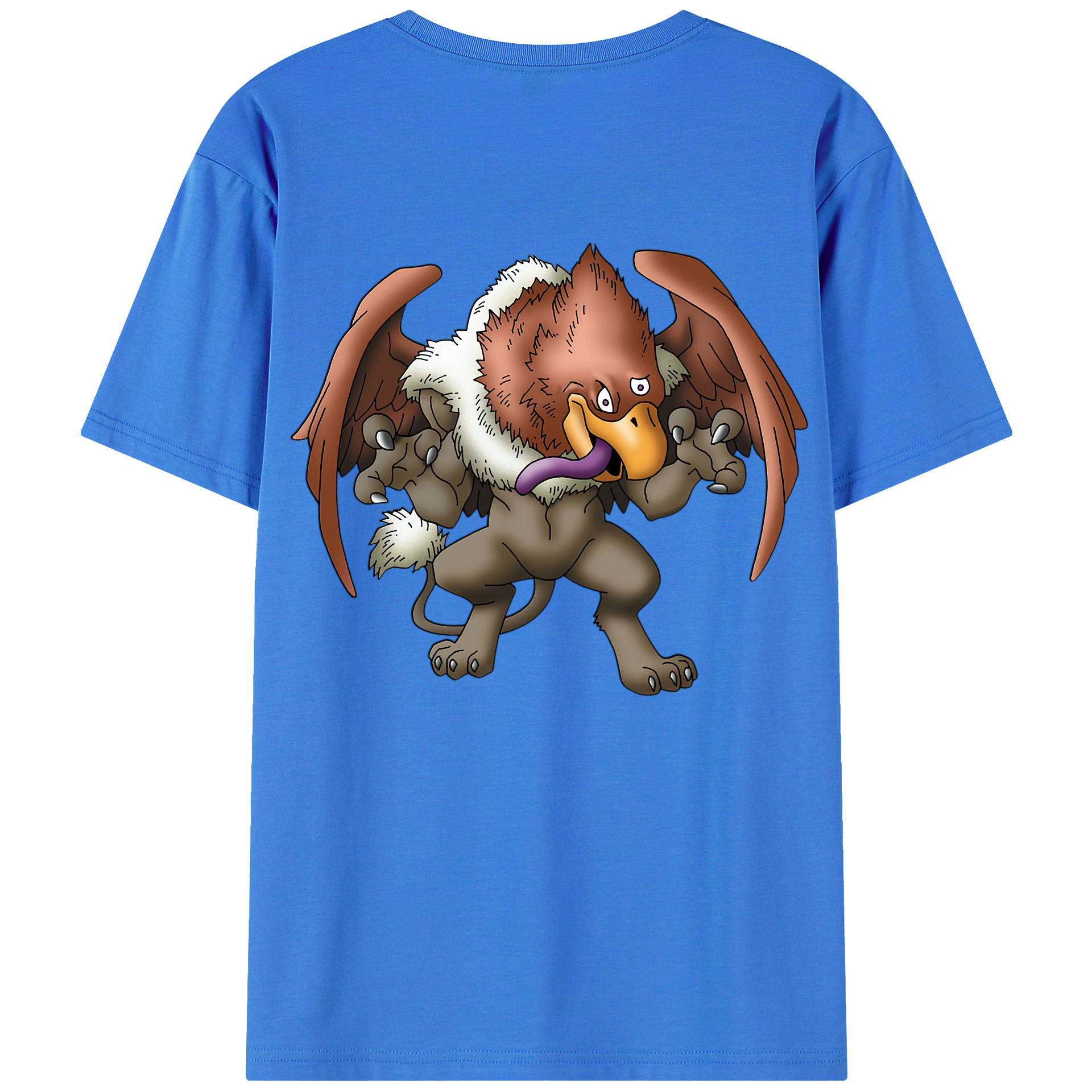（画像用） ドラゴンクエスト Doragon Kuesuto Dragon Quest 綿100％半袖Tシャツ（背面プリント）