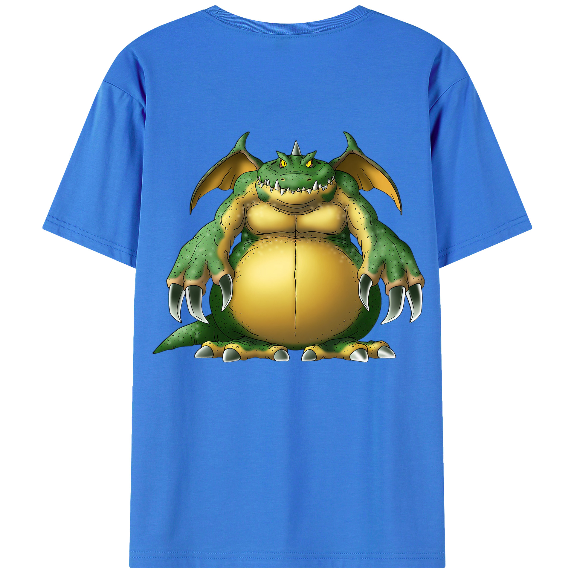 （画像用） ドラゴンクエスト Doragon Kuesuto Dragon Quest 綿100％半袖Tシャツ（背面プリント）