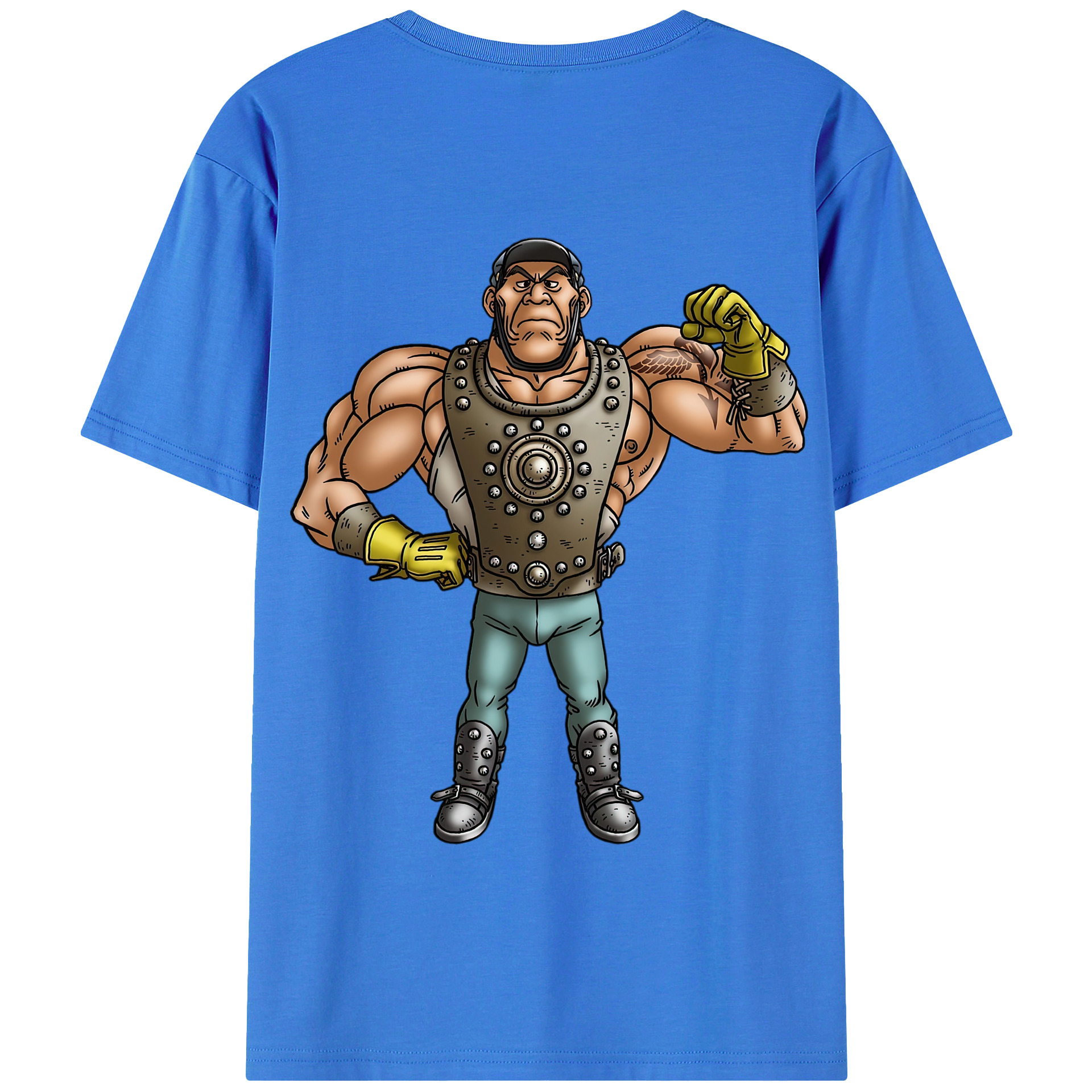 （画像用） ドラゴンクエスト Doragon Kuesuto Dragon Quest 綿100％半袖Tシャツ（背面プリント）
