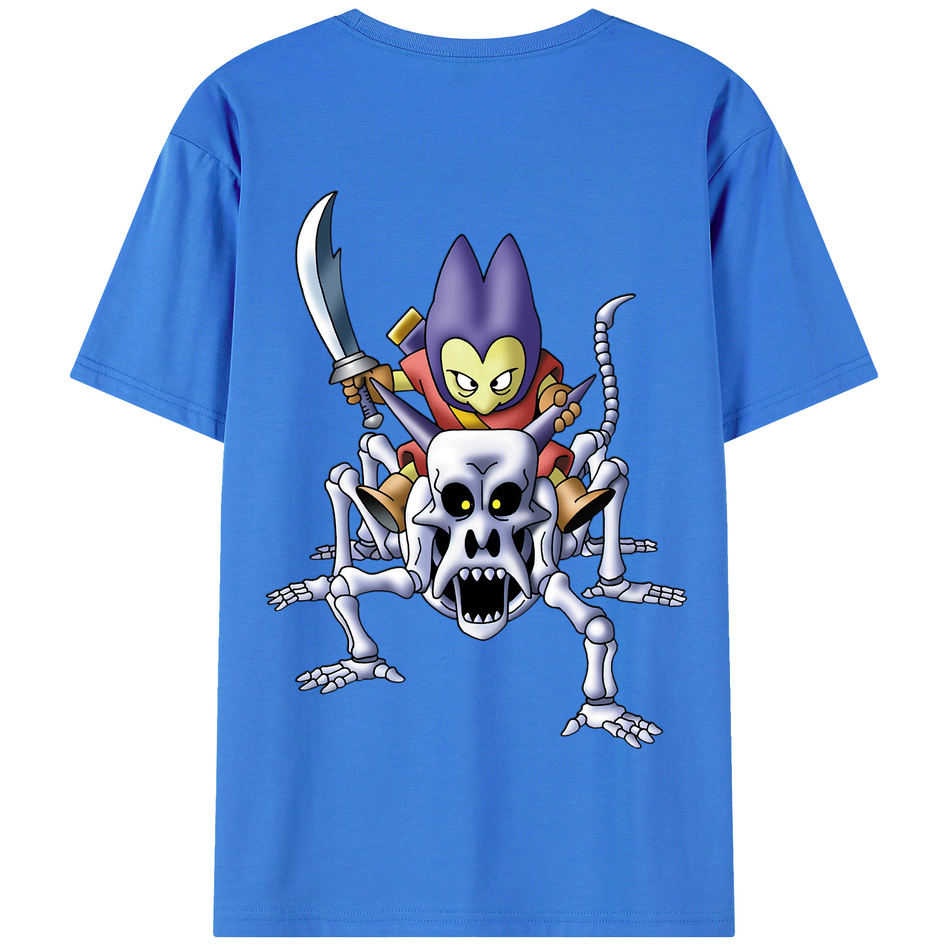 （画像用） ドラゴンクエスト Doragon Kuesuto Dragon Quest 綿100％半袖Tシャツ（背面プリント）