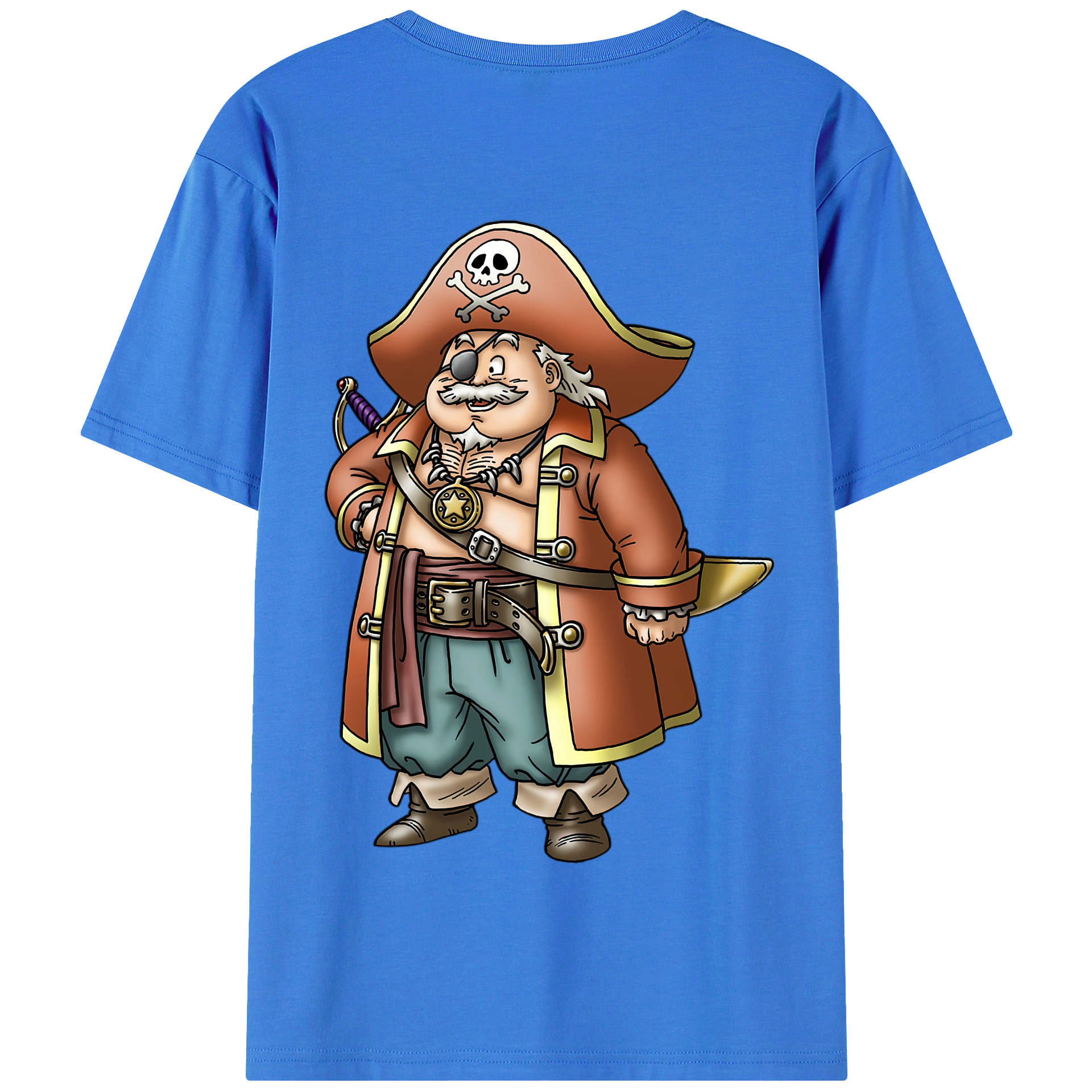 （画像用） ドラゴンクエスト Doragon Kuesuto Dragon Quest 綿100％半袖Tシャツ（背面プリント）