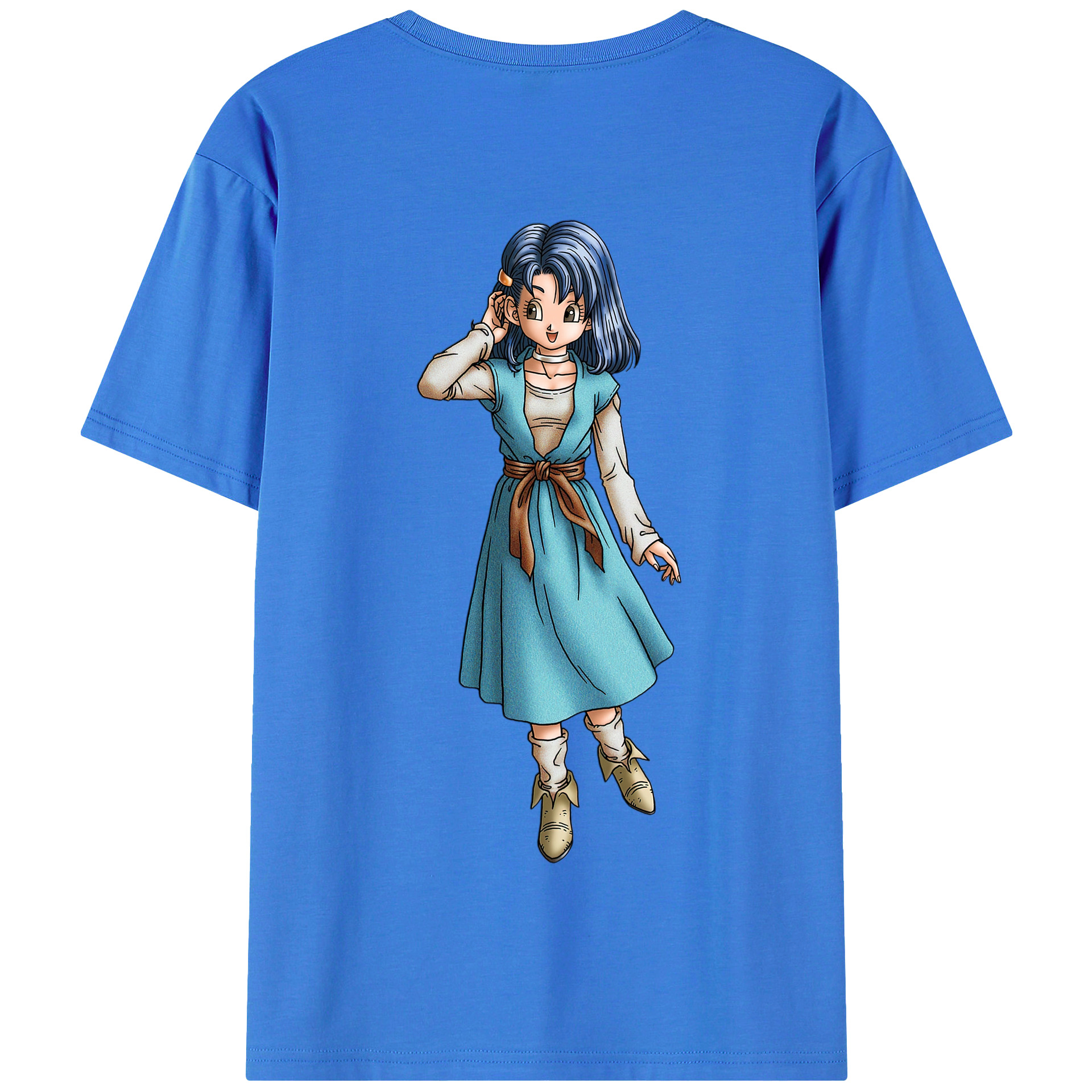 （画像用） ドラゴンクエスト Doragon Kuesuto Dragon Quest 綿100％半袖Tシャツ（背面プリント）