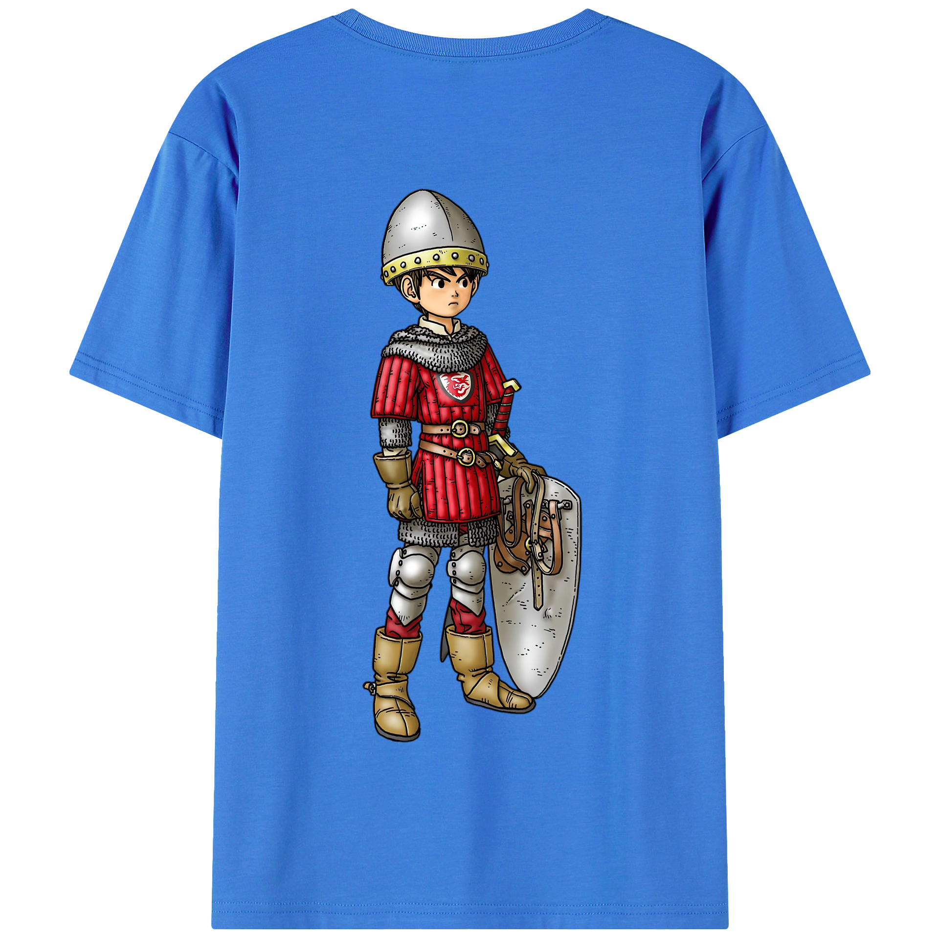 （画像用） ドラゴンクエスト Doragon Kuesuto Dragon Quest 綿100％半袖Tシャツ（背面プリント）
