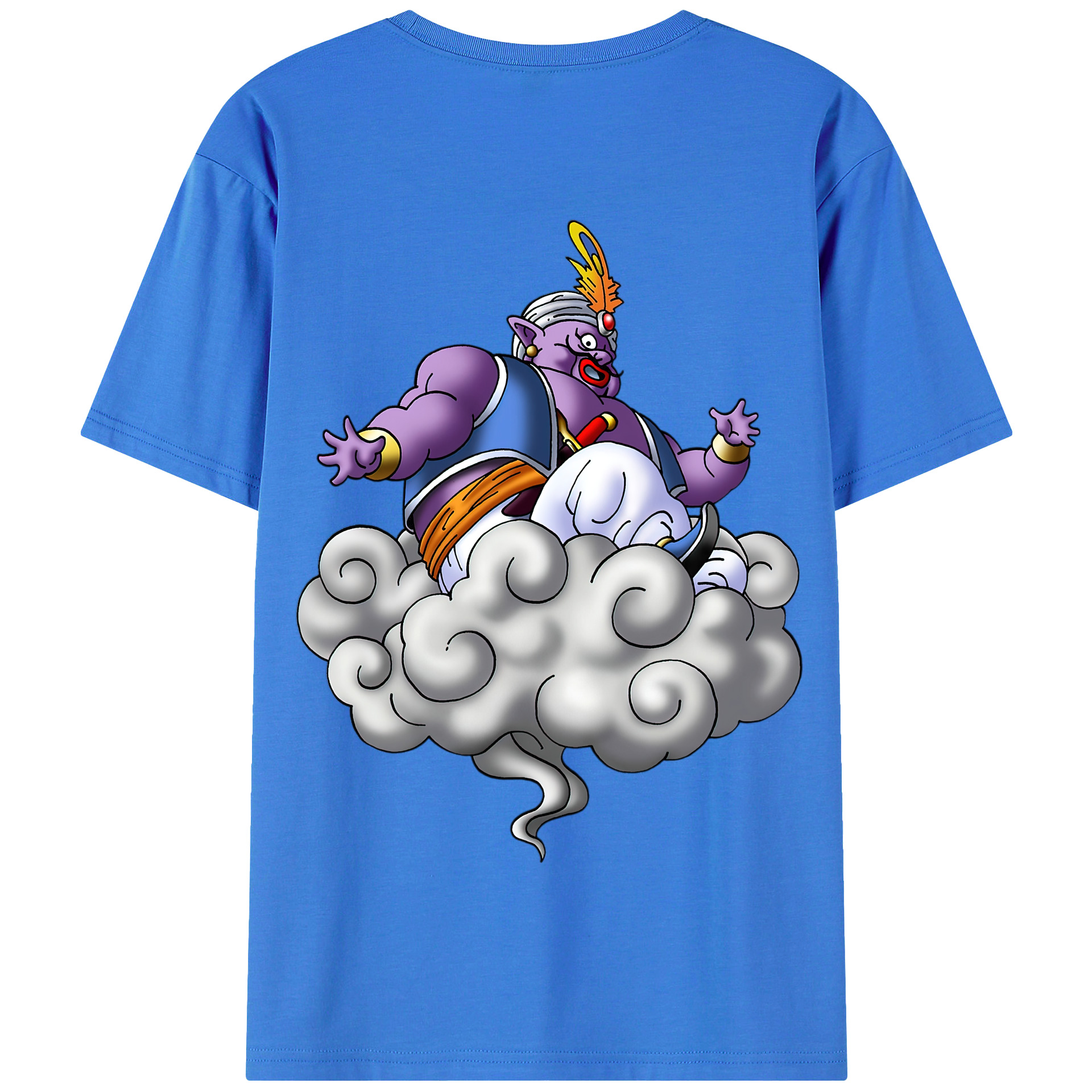 （画像用） ドラゴンクエスト Doragon Kuesuto Dragon Quest 綿100％半袖Tシャツ（背面プリント）