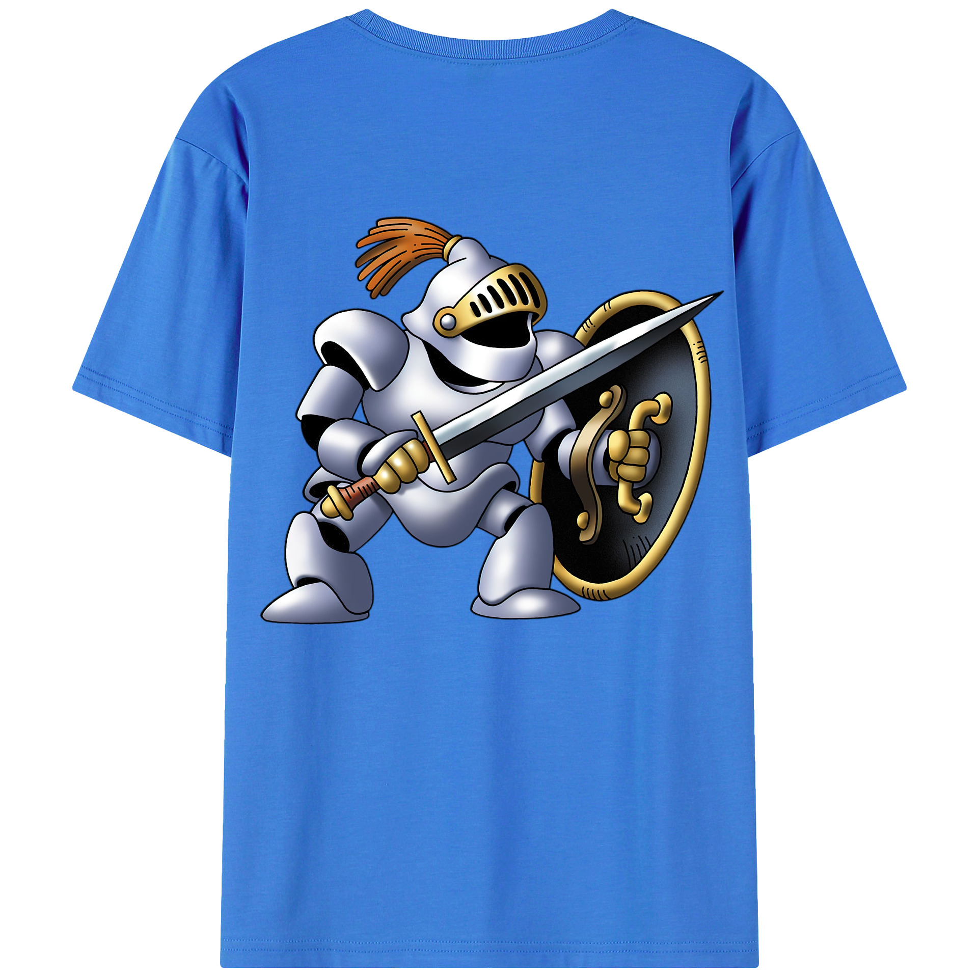 （画像用） ドラゴンクエスト Doragon Kuesuto Dragon Quest 綿100％半袖Tシャツ（背面プリント）