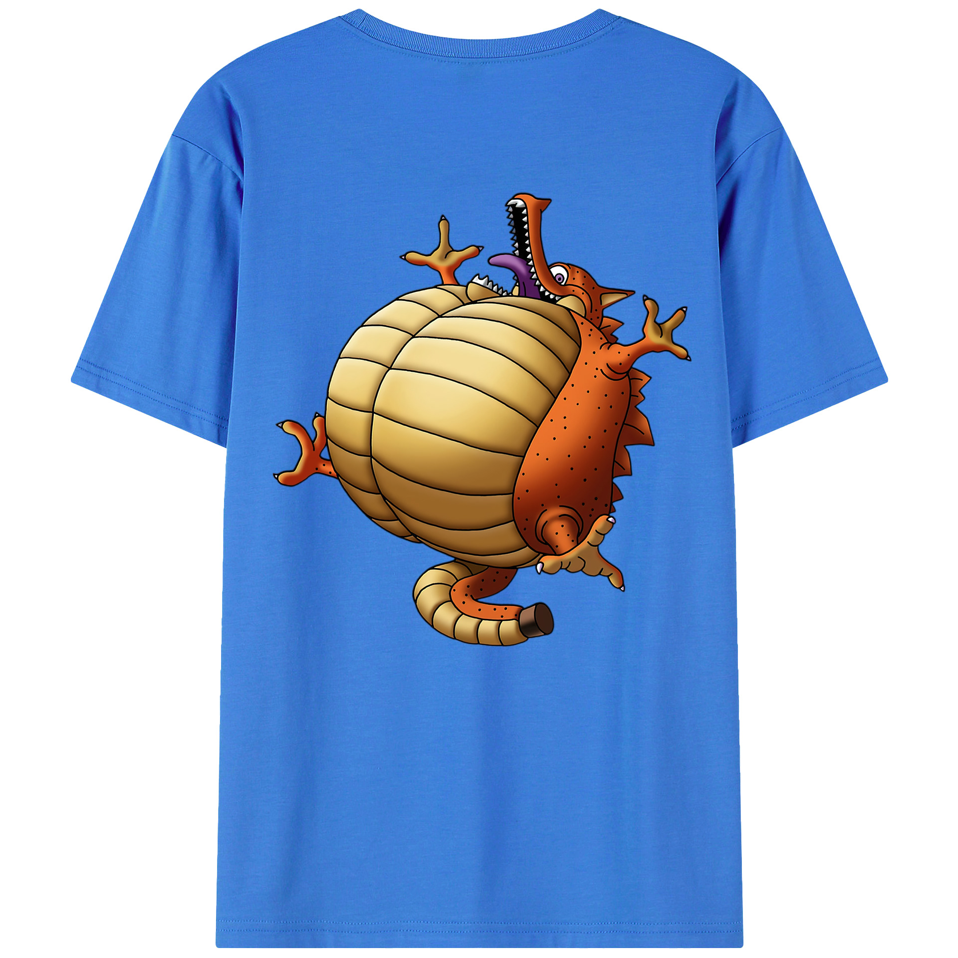 （画像用） ドラゴンクエスト Doragon Kuesuto Dragon Quest 綿100％半袖Tシャツ（背面プリント）