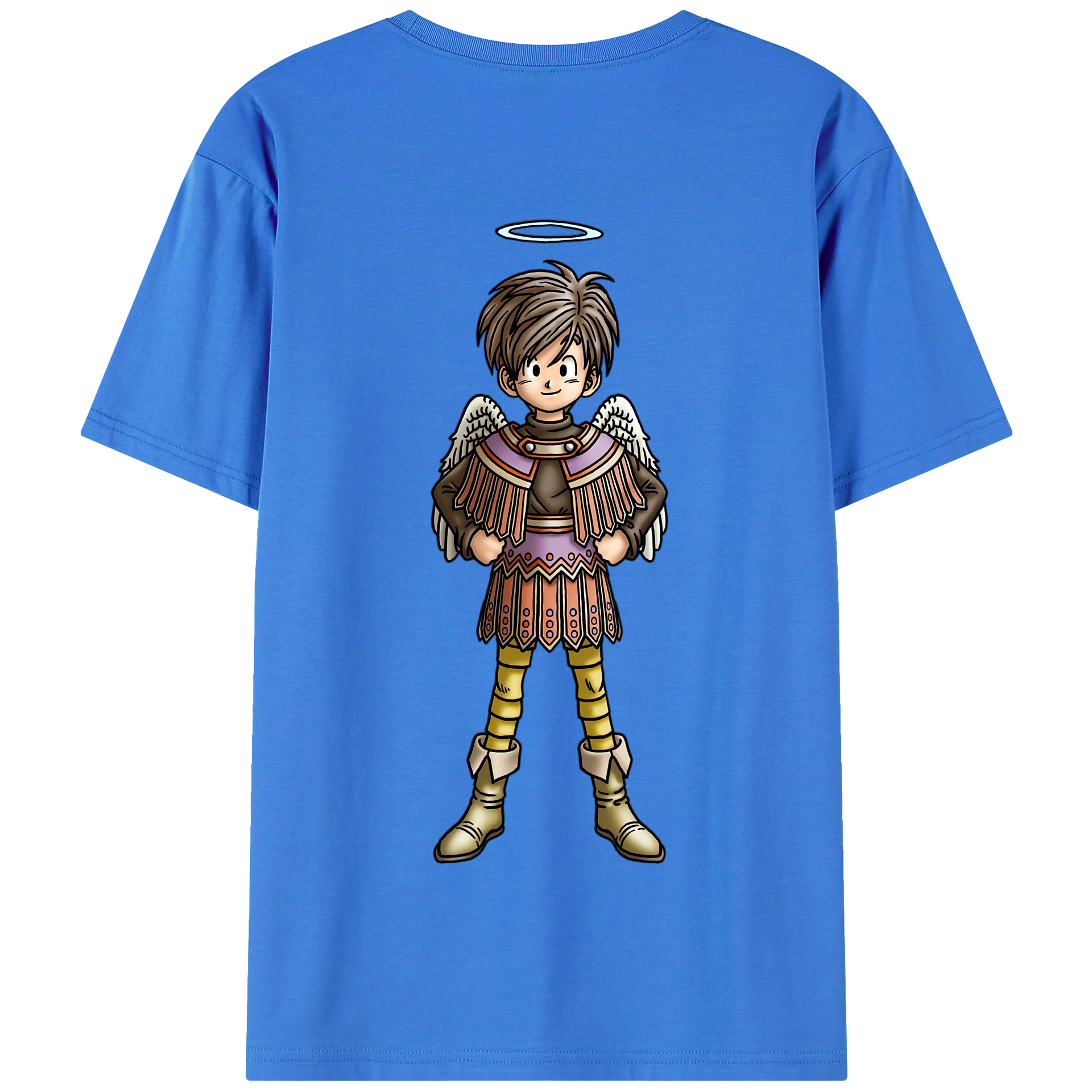 （画像用） ドラゴンクエスト Doragon Kuesuto Dragon Quest 綿100％半袖Tシャツ（背面プリント）
