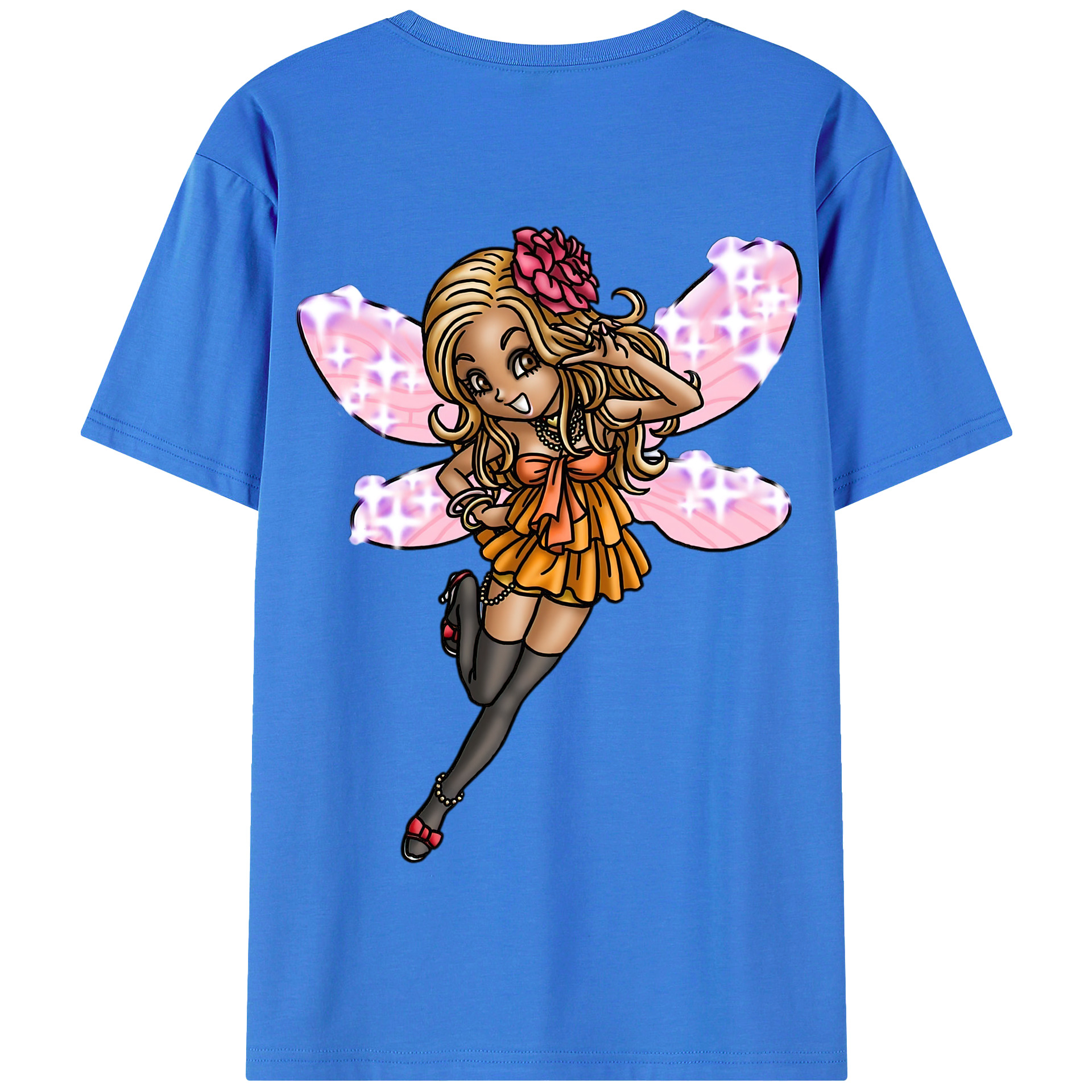 （画像用） ドラゴンクエスト Doragon Kuesuto Dragon Quest 綿100％半袖Tシャツ（背面プリント）