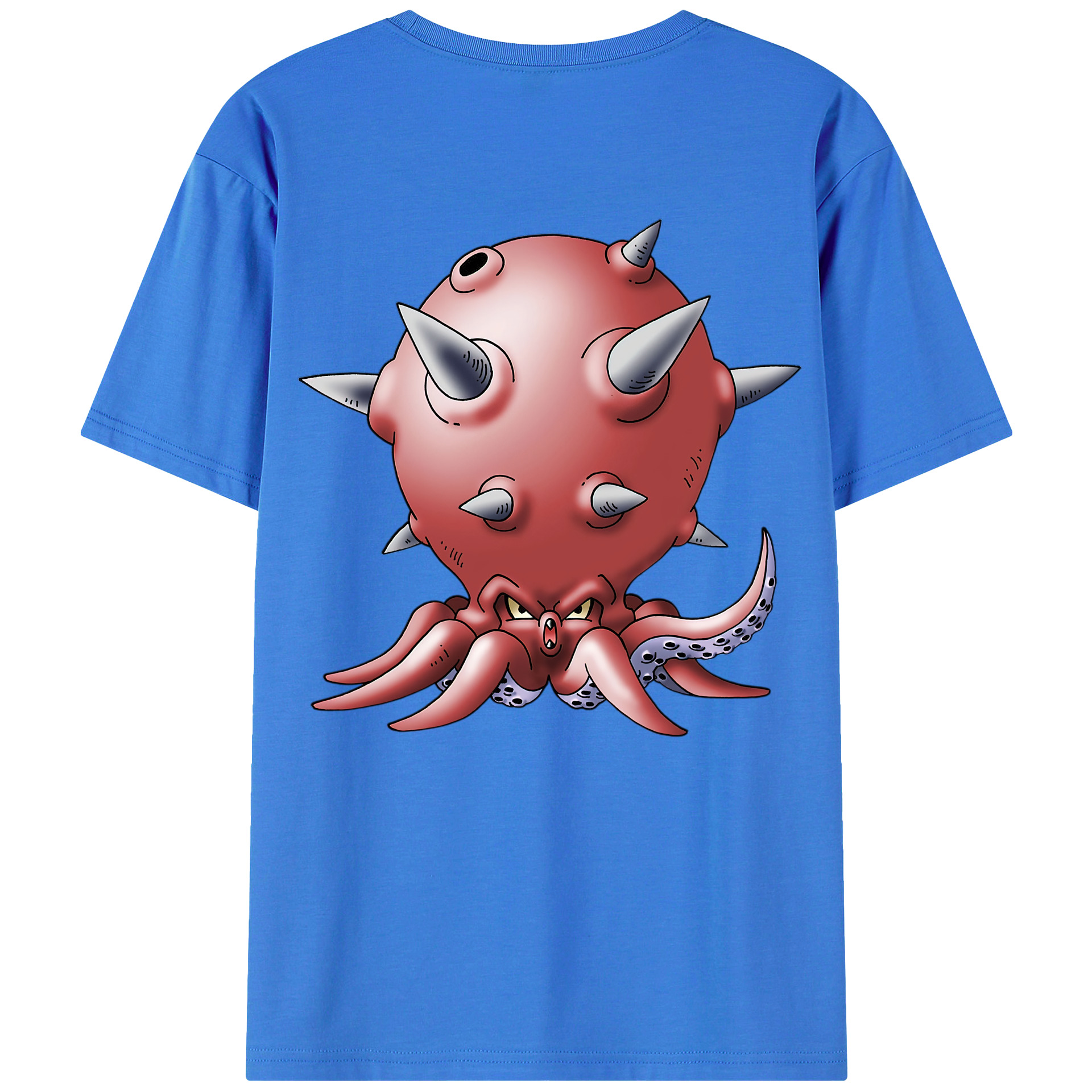 （画像用） ドラゴンクエスト Doragon Kuesuto Dragon Quest 綿100％半袖Tシャツ（背面プリント）