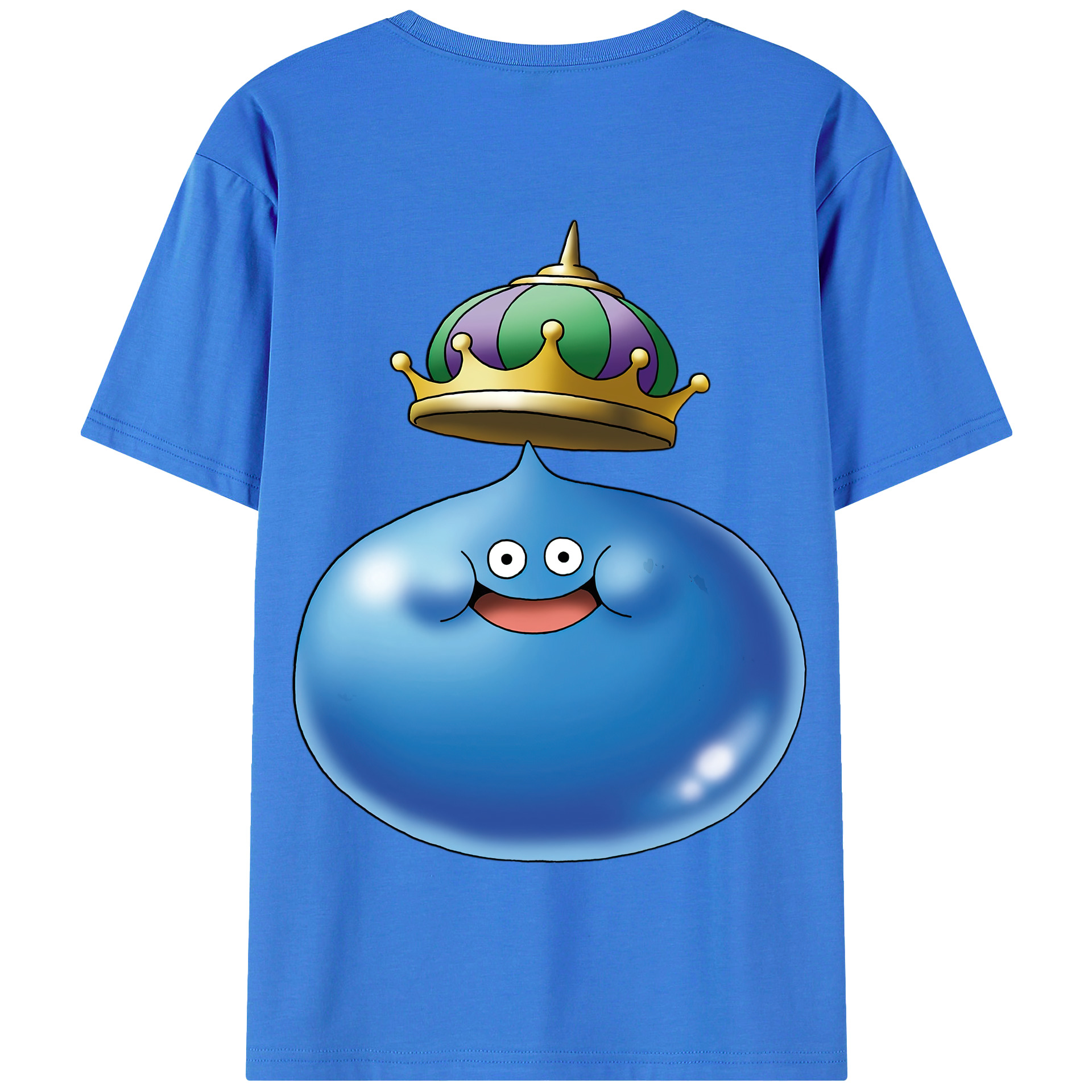 （画像用） ドラゴンクエスト Doragon Kuesuto Dragon Quest 綿100％半袖Tシャツ（背面プリント）