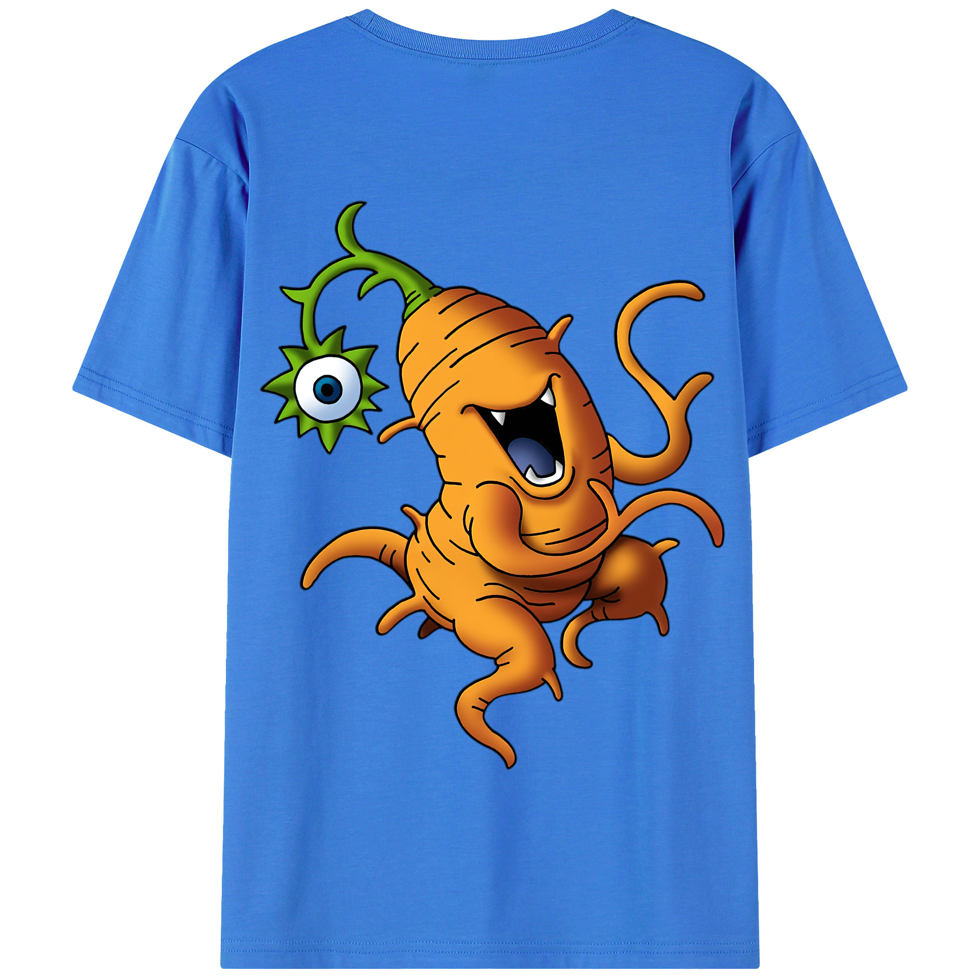 （画像用） ドラゴンクエスト Doragon Kuesuto Dragon Quest 綿100％半袖Tシャツ（背面プリント）