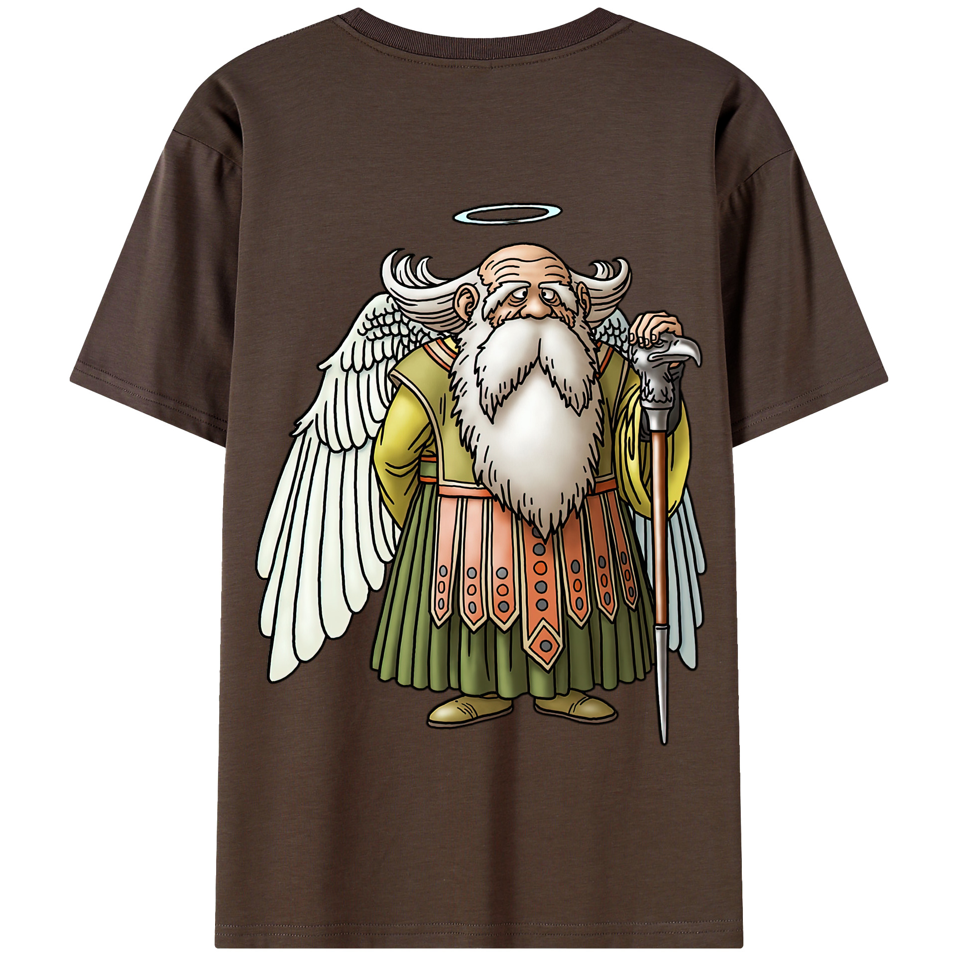 （画像用） ドラゴンクエスト Doragon Kuesuto Dragon Quest 綿100％半袖Tシャツ（背面プリント）