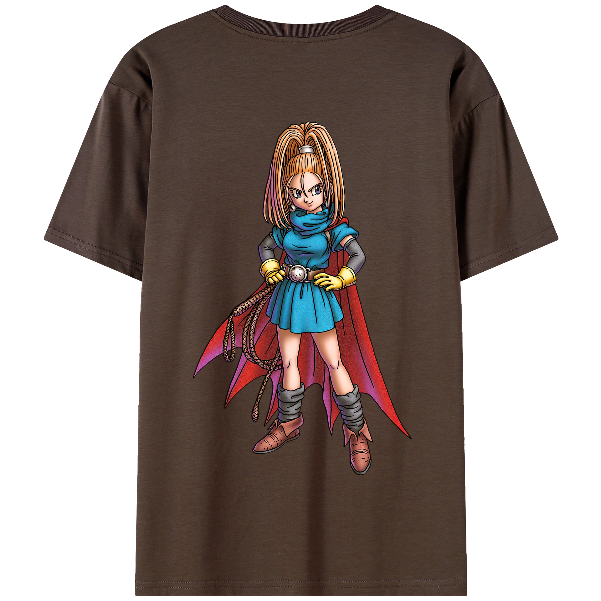 （画像用） ドラゴンクエスト Doragon Kuesuto Dragon Quest 綿100％半袖Tシャツ（背面プリント）