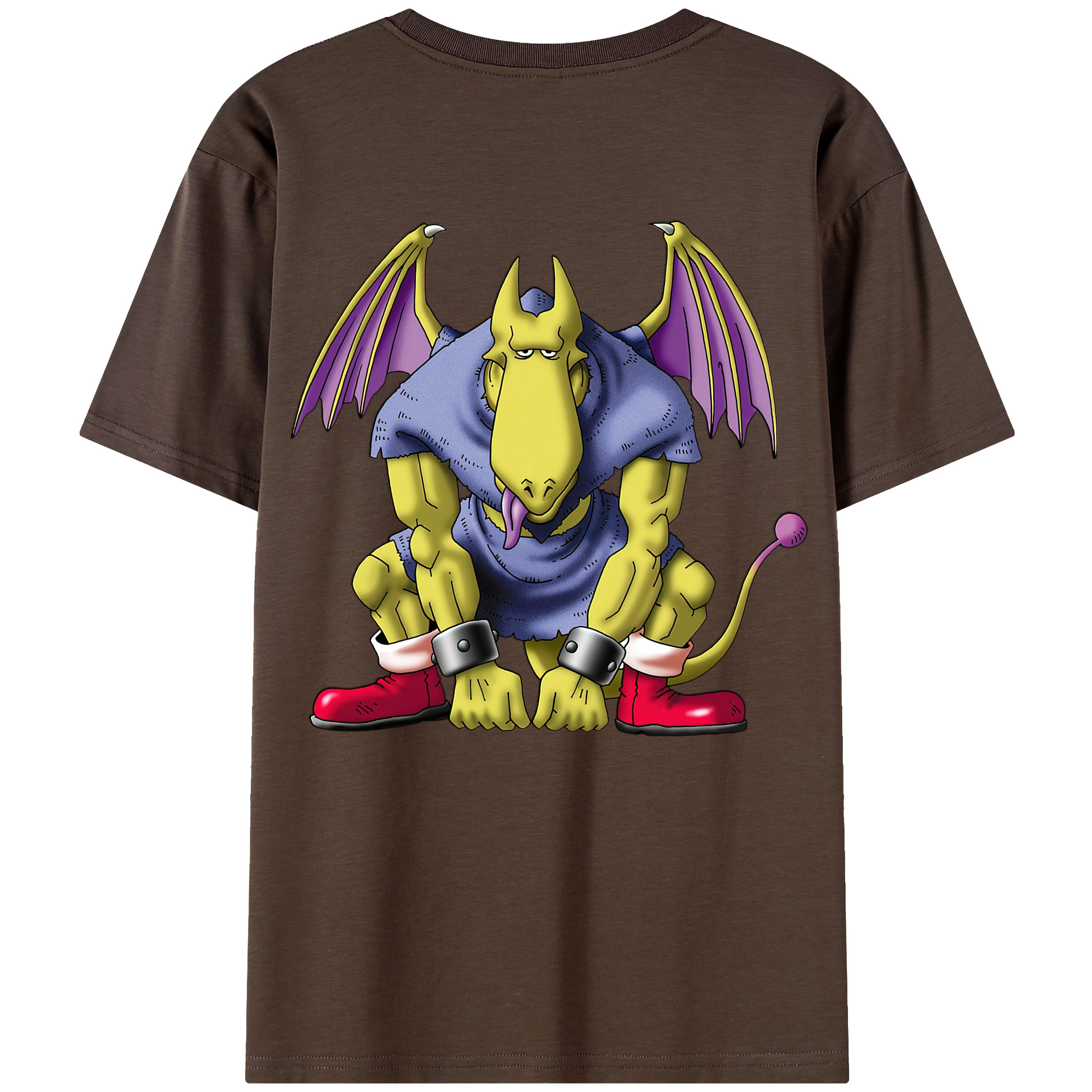 （画像用） ドラゴンクエスト Doragon Kuesuto Dragon Quest 綿100％半袖Tシャツ（背面プリント）
