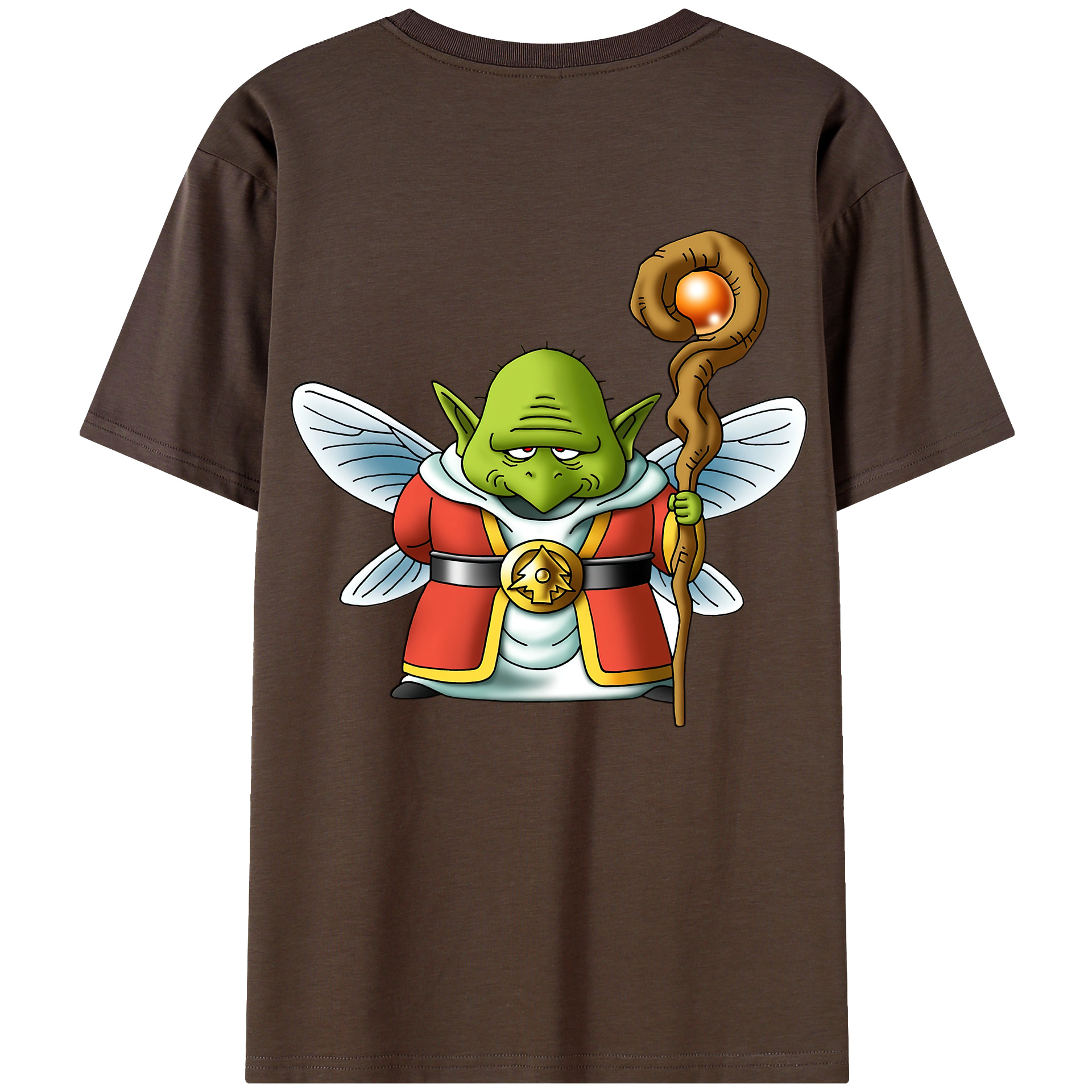（画像用） ドラゴンクエスト Doragon Kuesuto Dragon Quest 綿100％半袖Tシャツ（背面プリント）