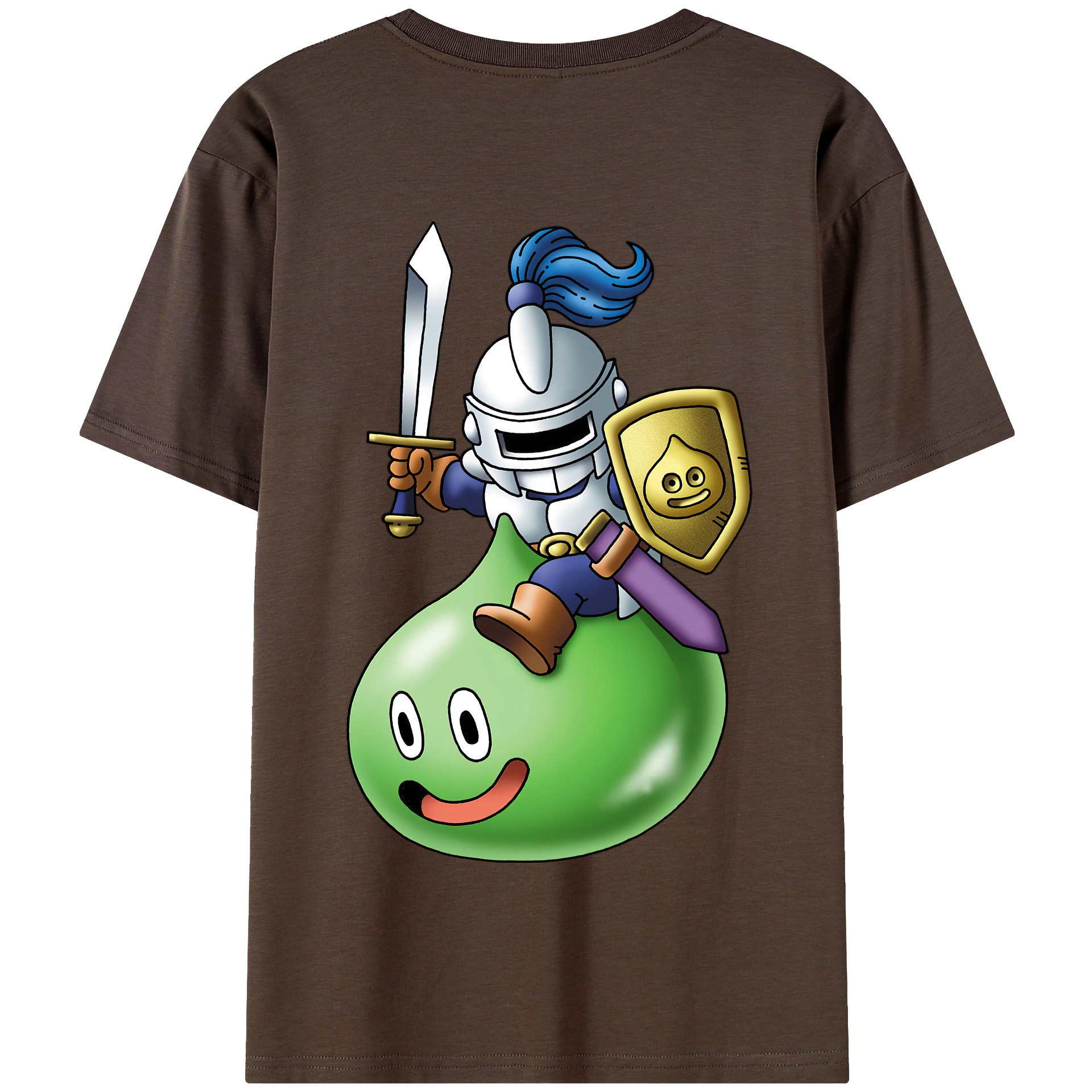 （画像用） ドラゴンクエスト Doragon Kuesuto Dragon Quest 綿100％半袖Tシャツ（背面プリント）