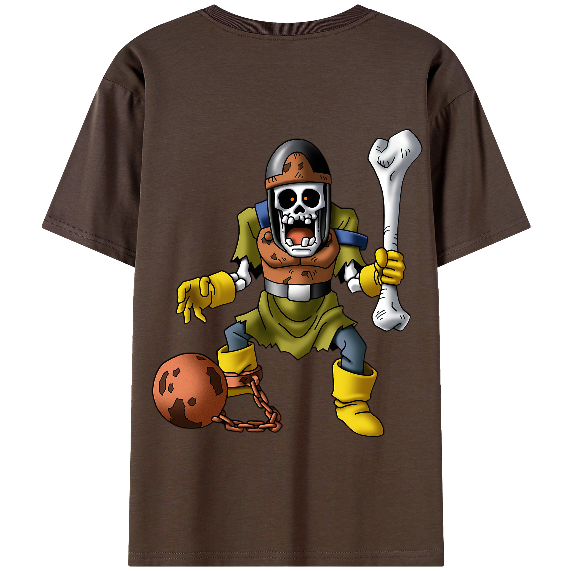 （画像用） ドラゴンクエスト Doragon Kuesuto Dragon Quest 綿100％半袖Tシャツ（背面プリント）