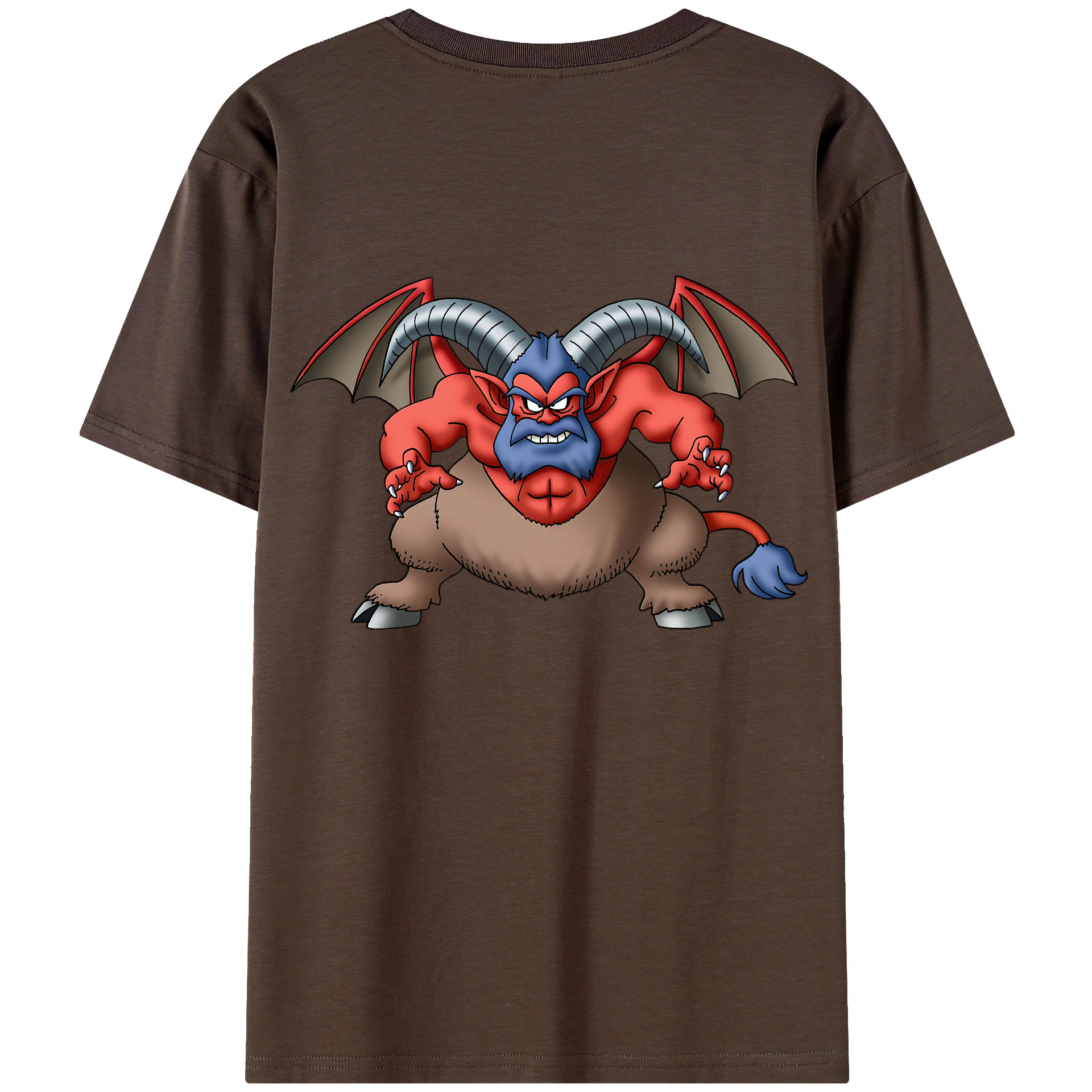 （画像用） ドラゴンクエスト Doragon Kuesuto Dragon Quest 綿100％半袖Tシャツ（背面プリント）