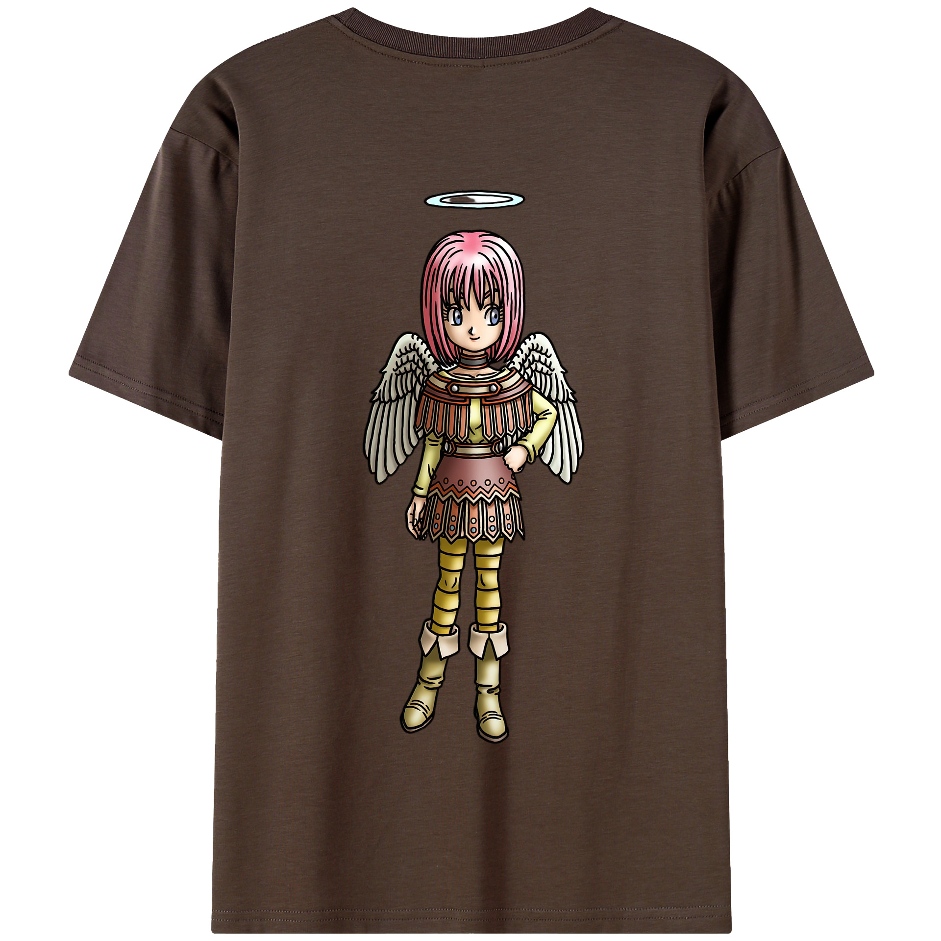 （画像用） ドラゴンクエスト Doragon Kuesuto Dragon Quest 綿100％半袖Tシャツ（背面プリント）