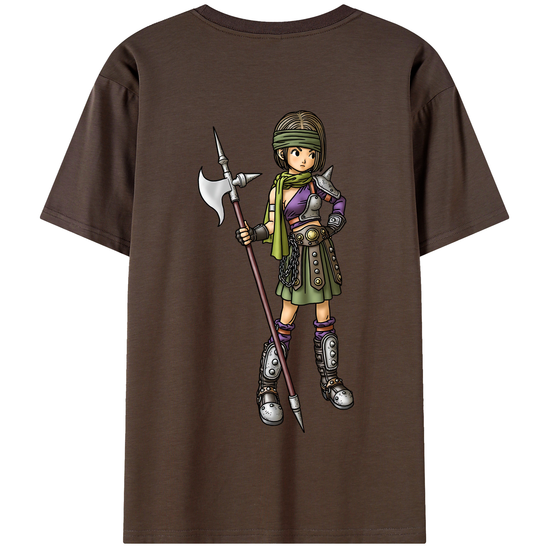 （画像用） ドラゴンクエスト Doragon Kuesuto Dragon Quest 綿100％半袖Tシャツ（背面プリント）