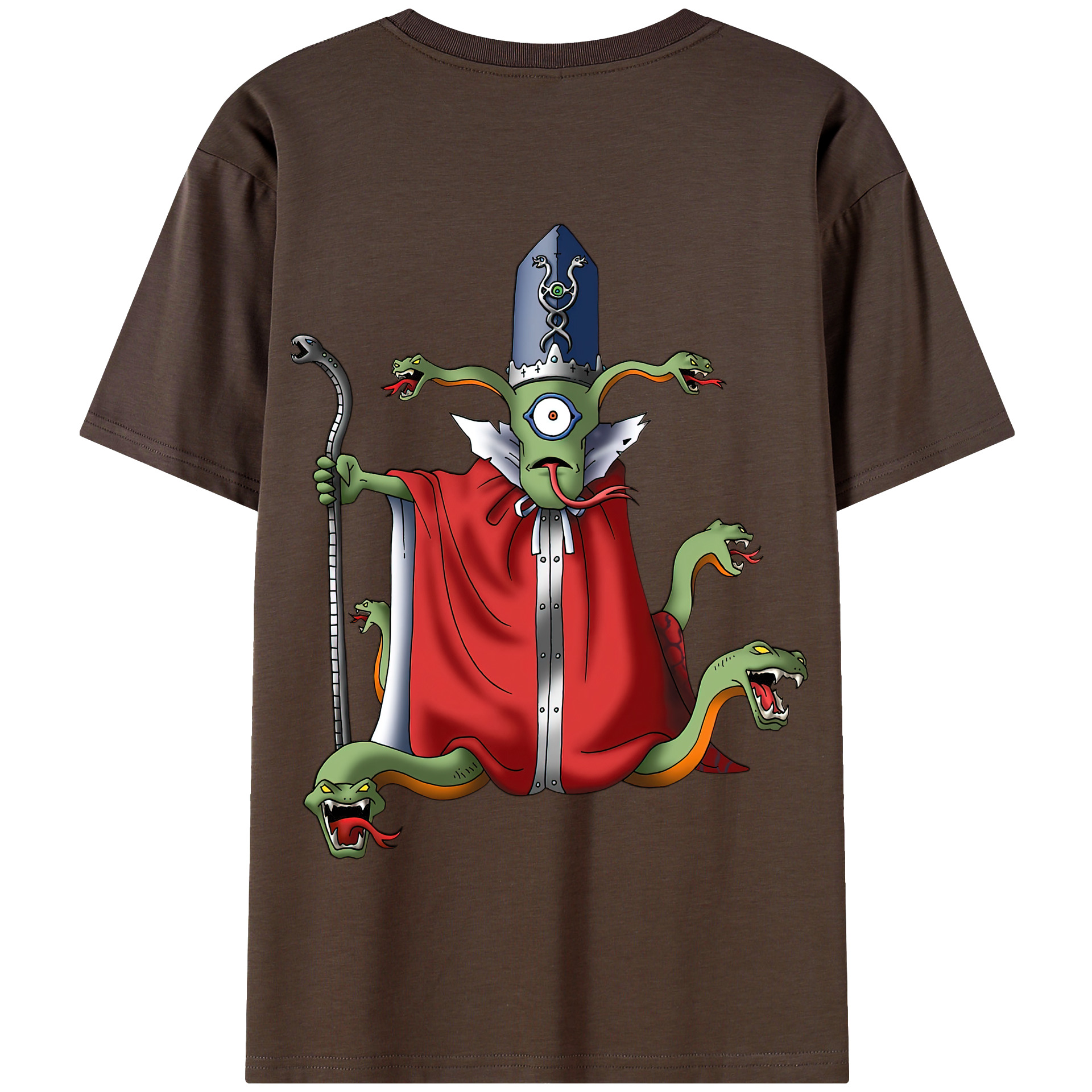 （画像用） ドラゴンクエスト Doragon Kuesuto Dragon Quest 綿100％半袖Tシャツ（背面プリント）