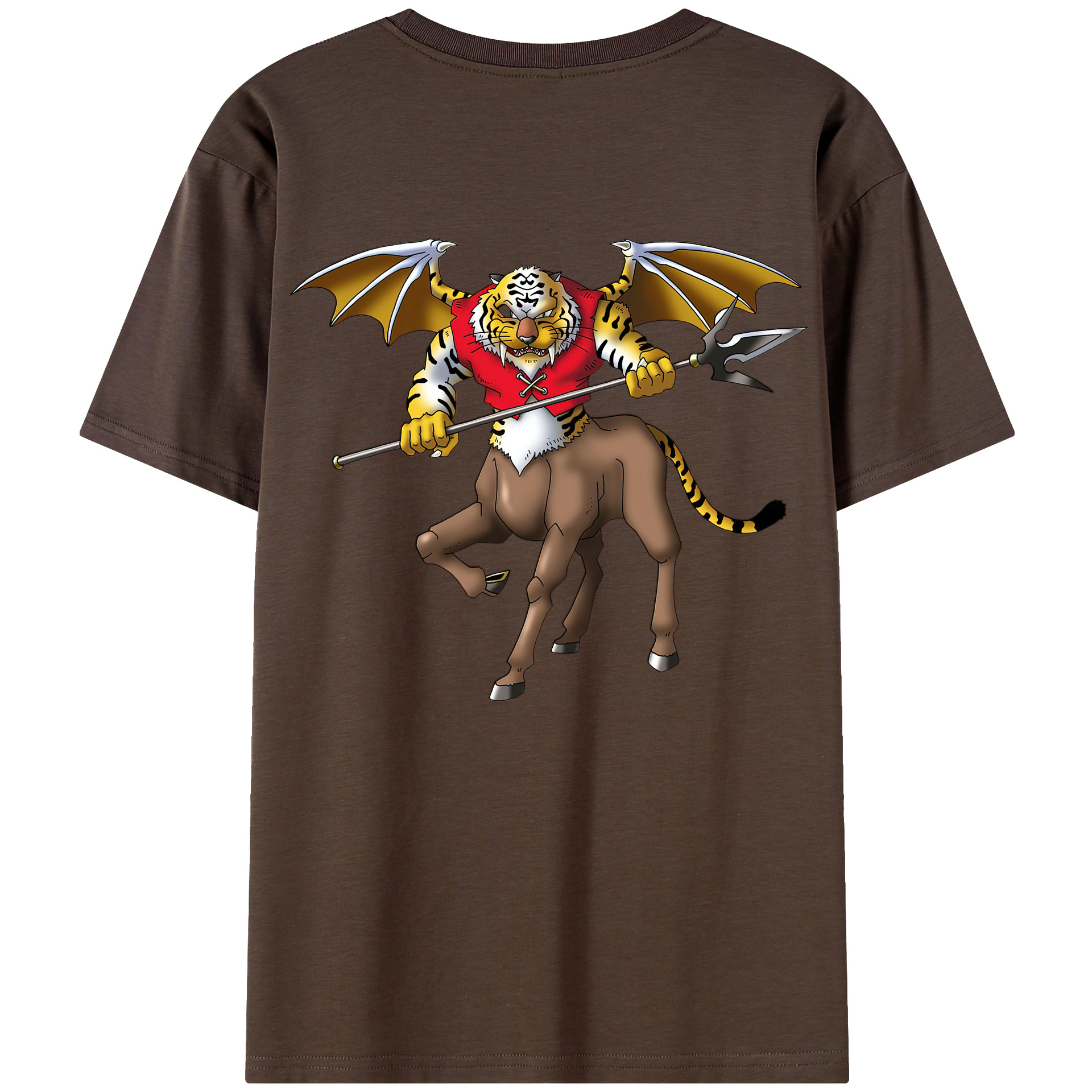 （画像用） ドラゴンクエスト Doragon Kuesuto Dragon Quest 綿100％半袖Tシャツ（背面プリント）