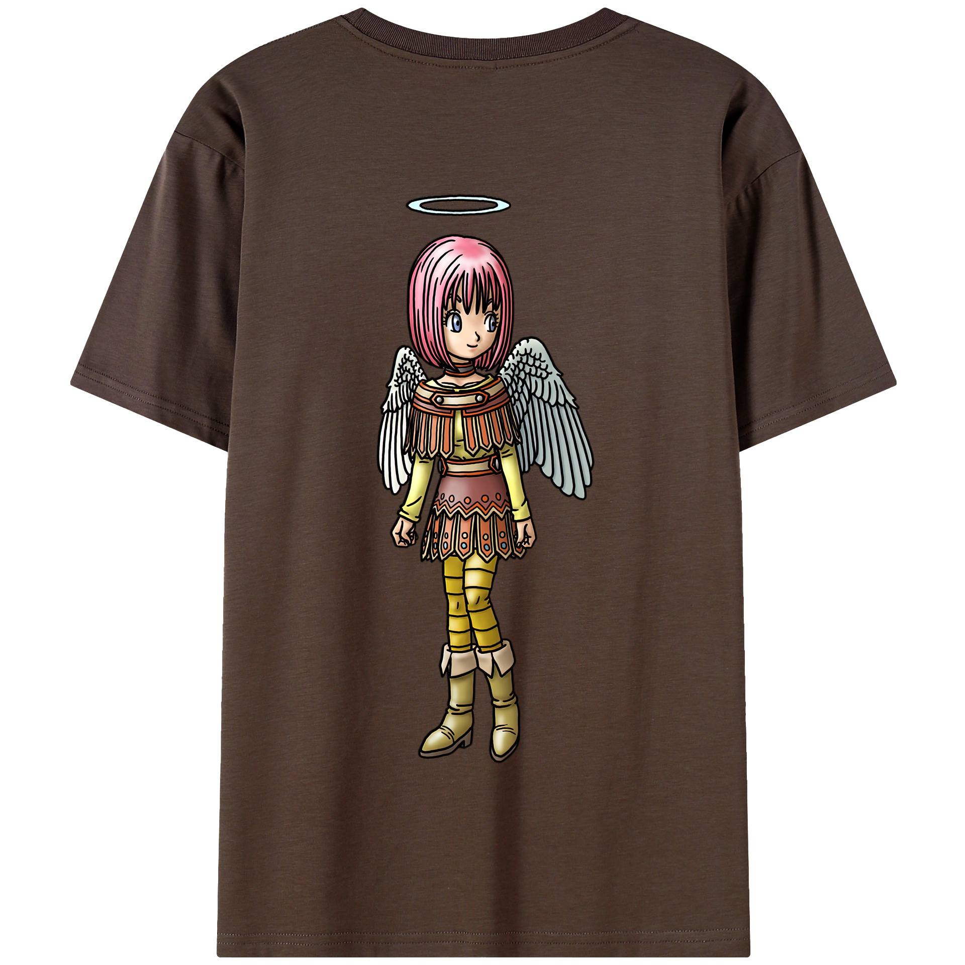 （画像用） ドラゴンクエスト Doragon Kuesuto Dragon Quest 綿100％半袖Tシャツ（背面プリント）