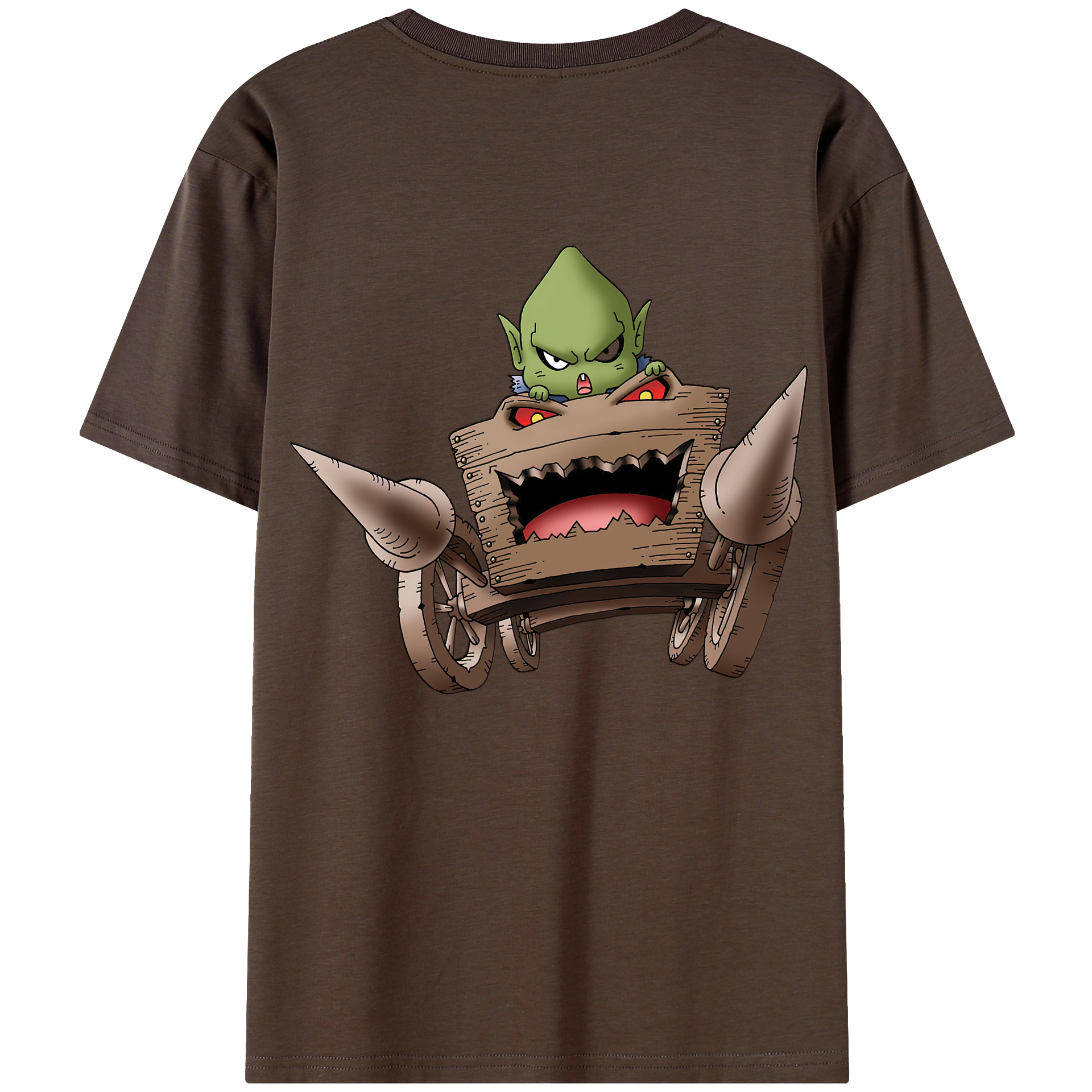 （画像用） ドラゴンクエスト Doragon Kuesuto Dragon Quest 綿100％半袖Tシャツ（背面プリント）
