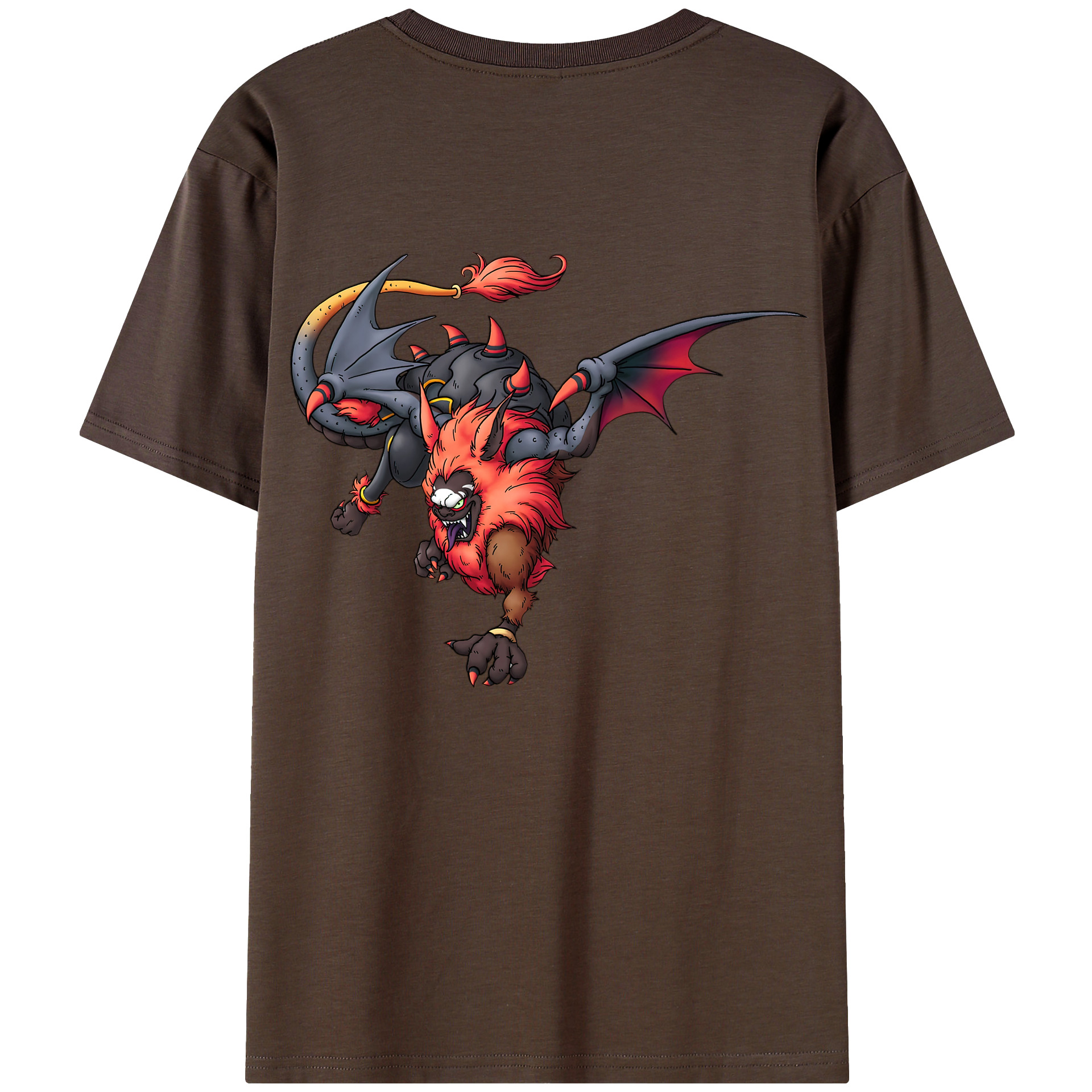 （画像用） ドラゴンクエスト Doragon Kuesuto Dragon Quest 綿100％半袖Tシャツ（背面プリント）
